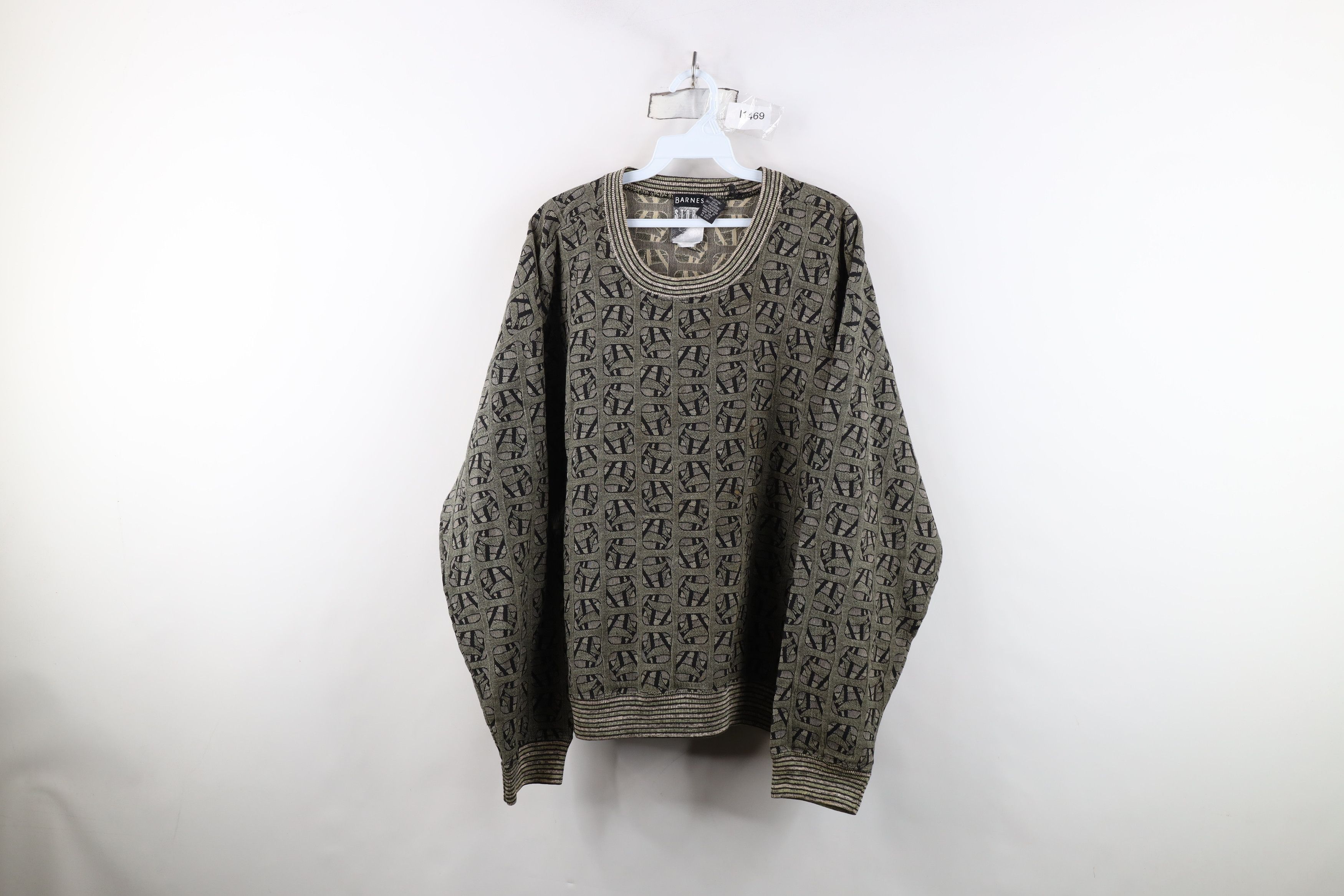 Vintage Vintage 90s Streetwear Geometric Lightweight Knit Sweater Size L / US 10 / IT 46 - 1 Thumbnail