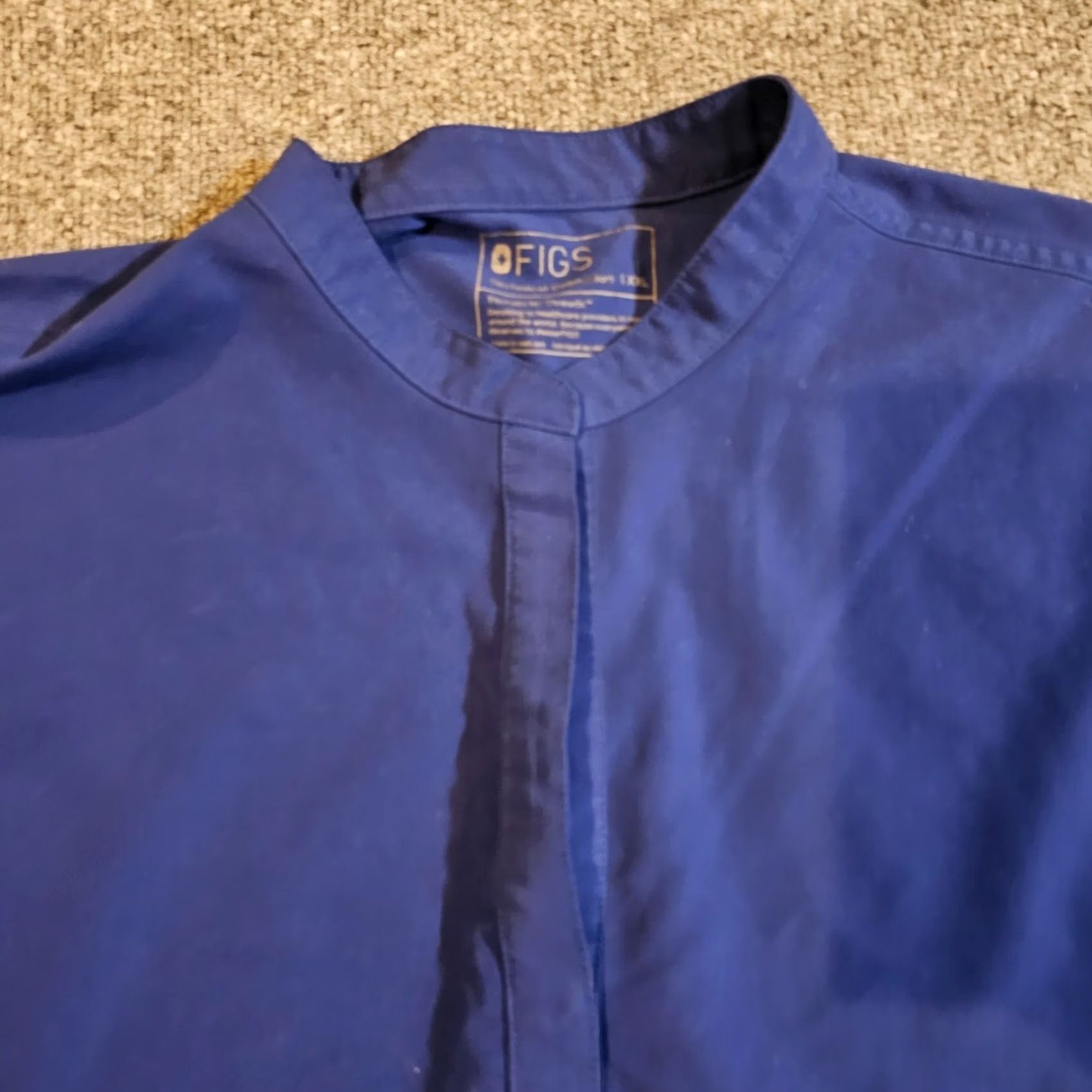 Vintage FIGS Top Womens XXL Blue Rafaela Sleeveless Stretch Pockets Medical Shirt Womens Size XXL / US 16-18 / IT 52-54 - 2 Thumbnail