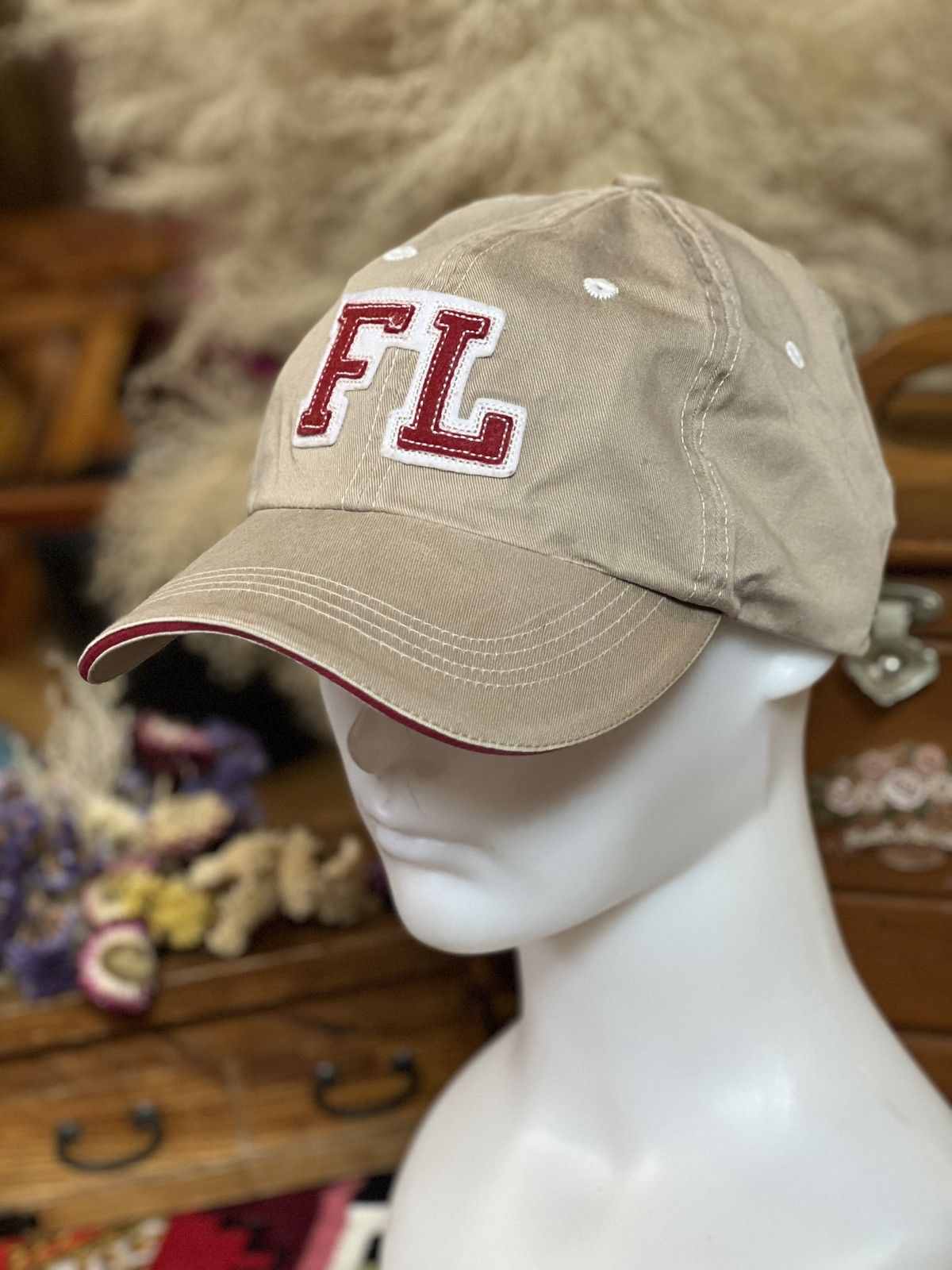 Falcone × Japanese Brand Falcon Brown Cap FL EMBROIDERED CAP Vintage Cap size 56-59cm Size ONE SIZE - 3 Thumbnail
