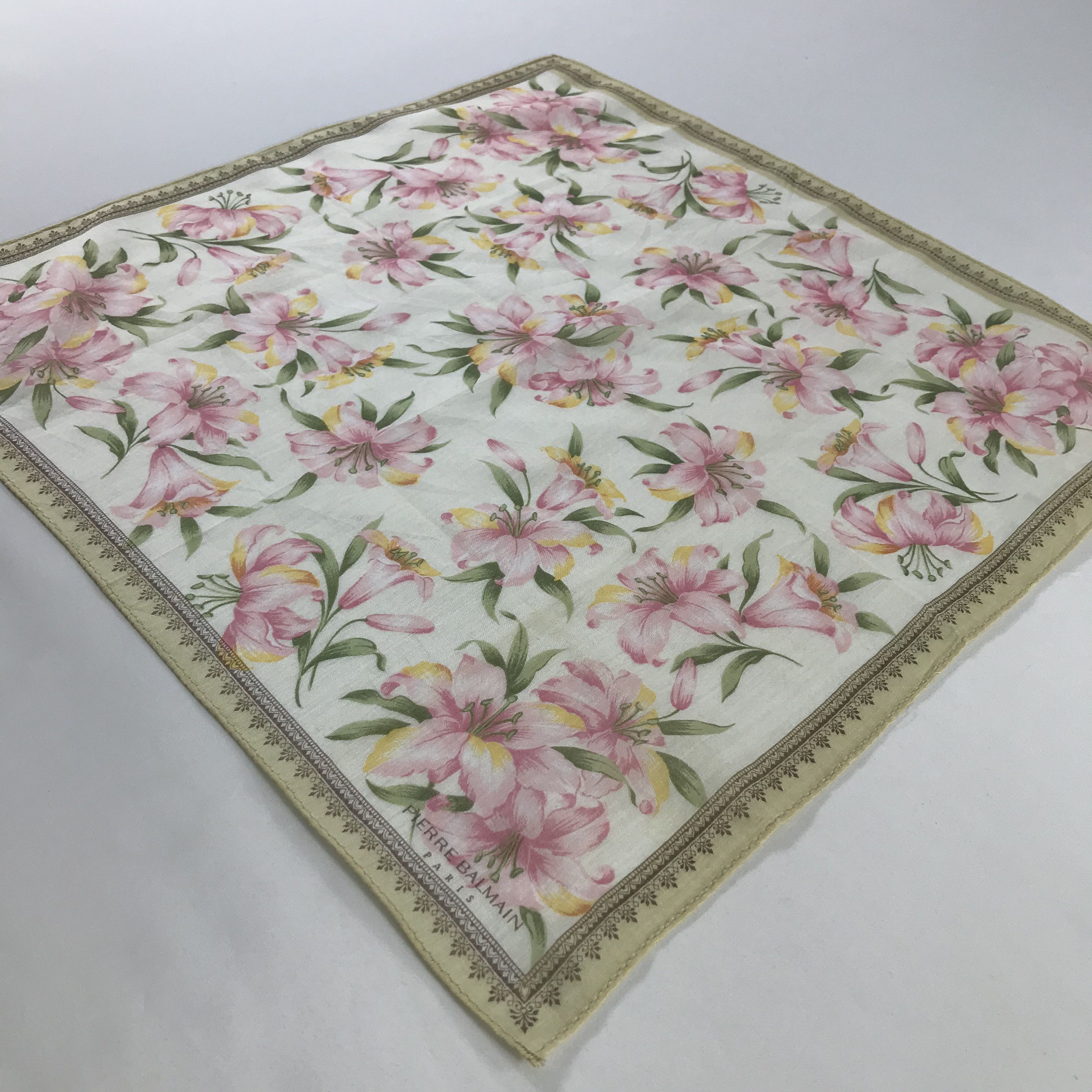 Pierre Balmain × Vintage Pierre Balmain Bandana / Handkerchief / Neckerchief - S597 Size ONE SIZE - 2 Thumbnail