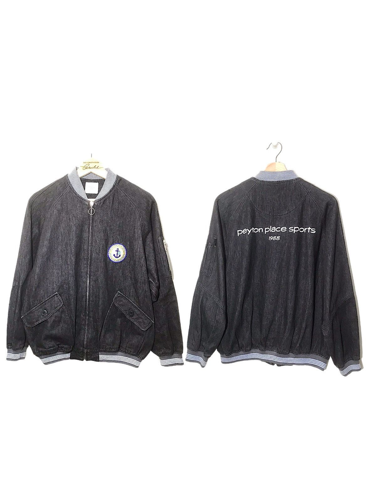 Japanese Brand × Vintage Vintage Peyton Place Back Spellout Denim Jeans Jacket Size US M / EU 48-50 / 2 - 1 Thumbnail