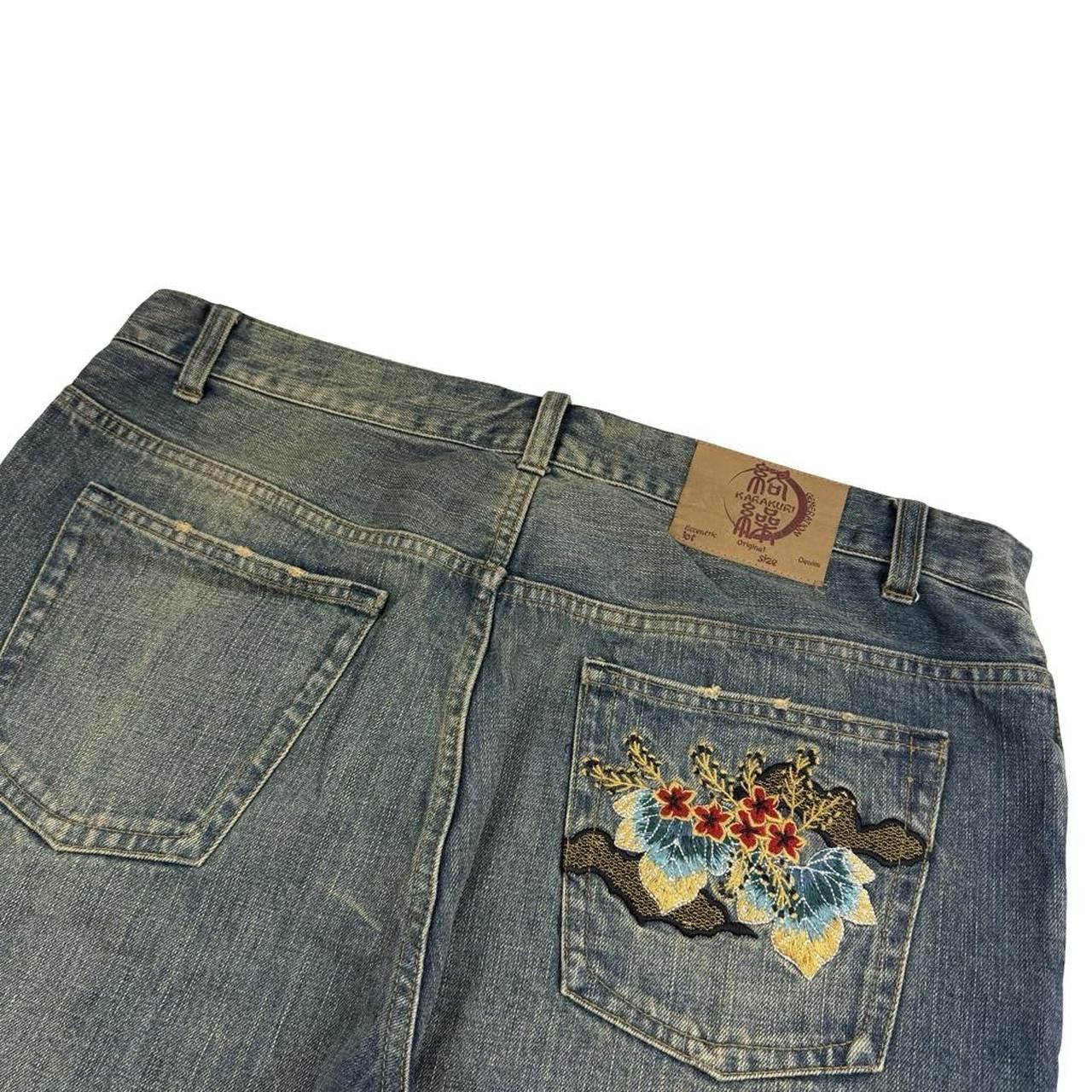 Karakuri Tamashii Karakuri Tamashii Embroidered Oni Japanese Jeans - Waist 38 Size US 38 / EU 54 - 5 Thumbnail