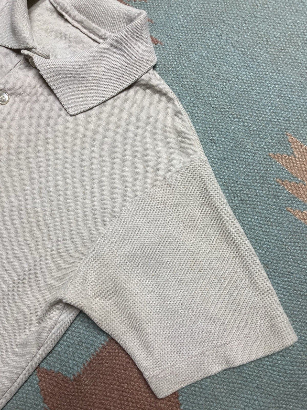 Vintage Vintage 70s polo shirt blank gray cream stained men’s small Size US S / EU 44-46 / 1 - 5 Thumbnail