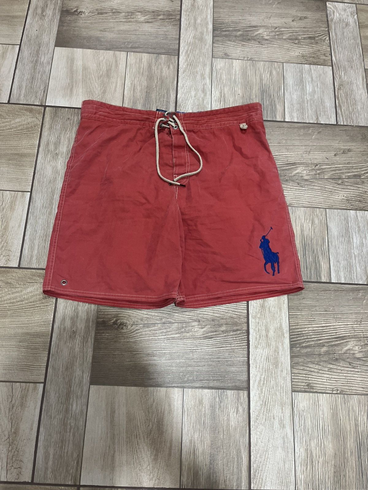 Polo Ralph Lauren Ralph Lauren Big Pony Swim Shorts – Red/Navy Size US 33 - 2 Thumbnail