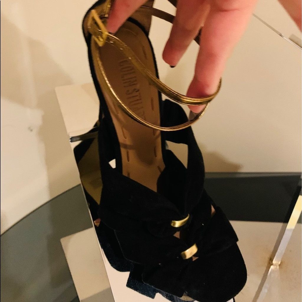 Other 💲💲SALE 💲💲Colin Stuart BN Black Sandals Size 9 Size US 9 / IT 39 - 4 Thumbnail