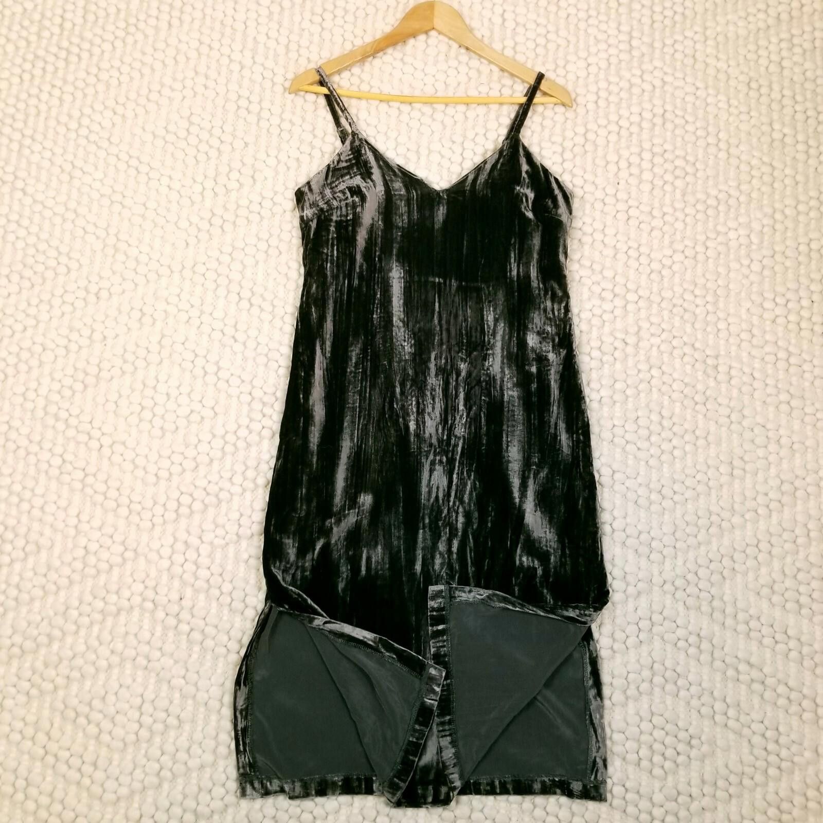 Splendid NWT Splendid Crushed Velvet Sleeveless Midi Dress Black Sz M Size M / US 6-8 / IT 42-44 - 8 Thumbnail