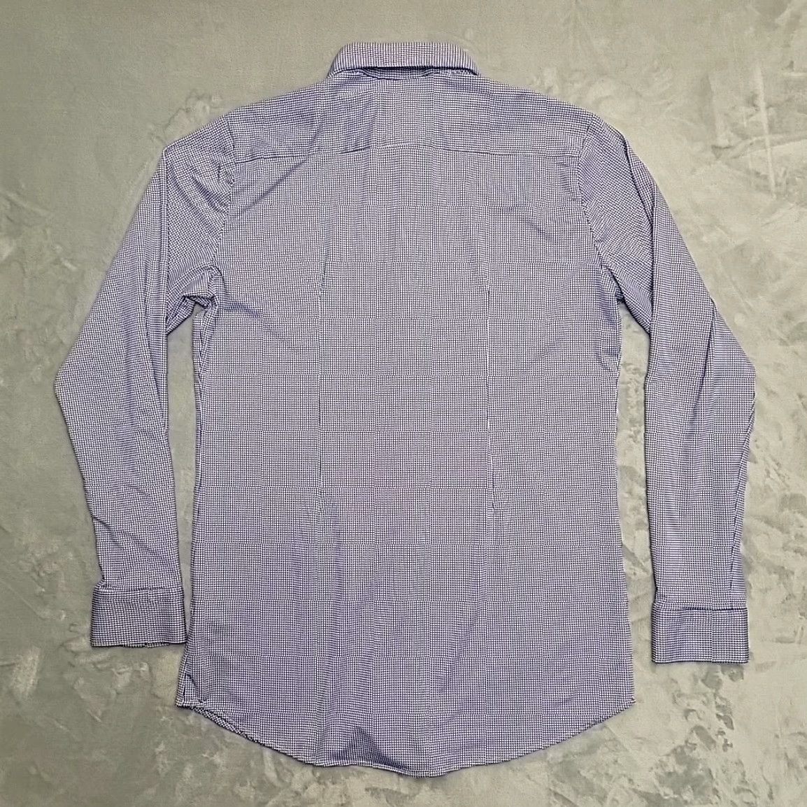 Mizzen+Main VINTAGE Mizzen+Main Shirt XL Tall Trim Fit Blue Micro Check Spinnaker Long Sleeve USA Size US XL / EU 56 / 4 - 4 Thumbnail