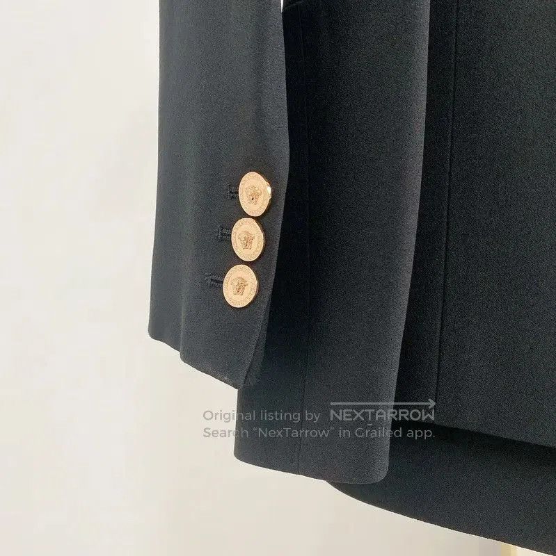 Versace Black Mid-Length Jacket for Women .