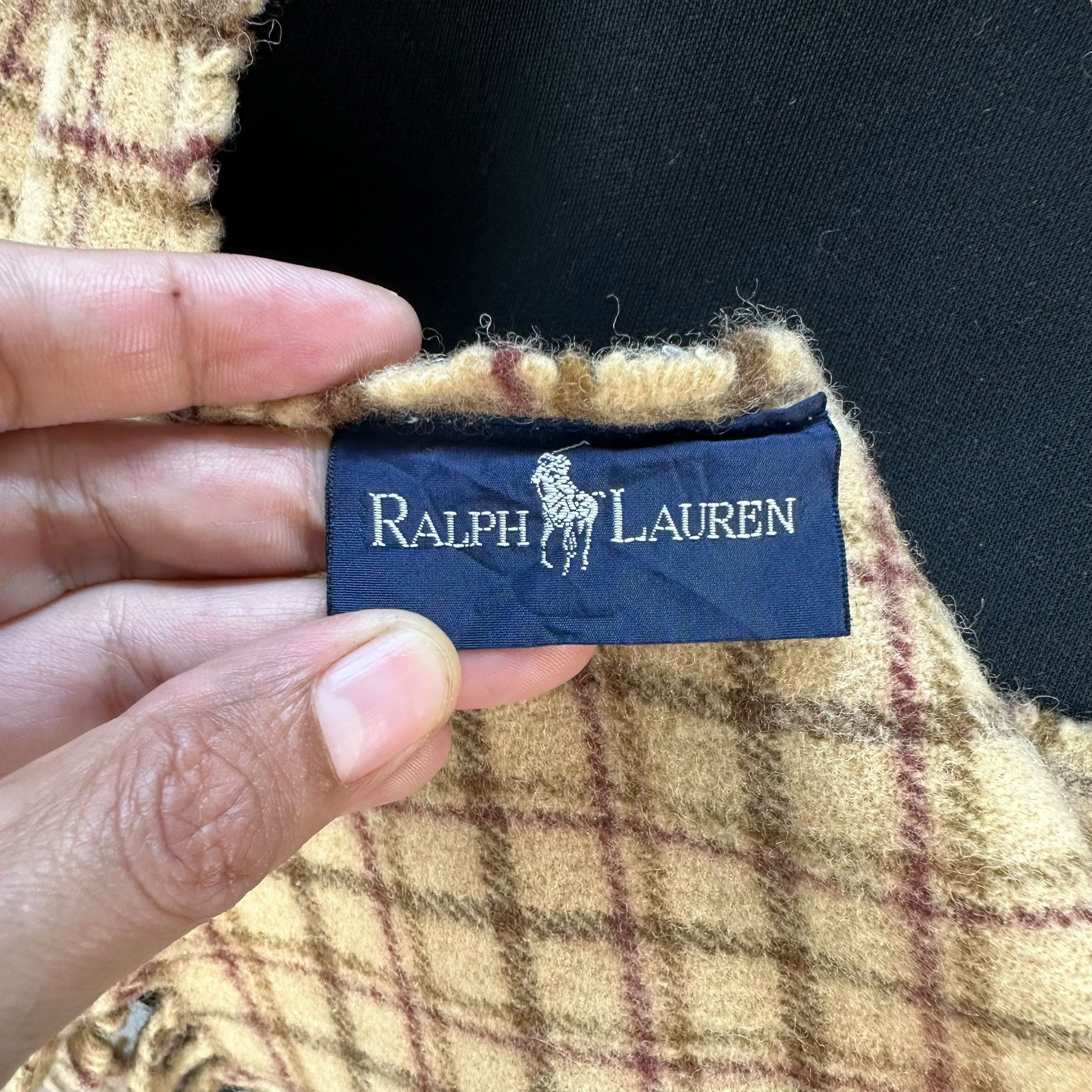 Ralph Lauren Vintage 90's RALPH LAUREN Wool Check Scarf #A76-1825 Size ONE SIZE - 3 Thumbnail