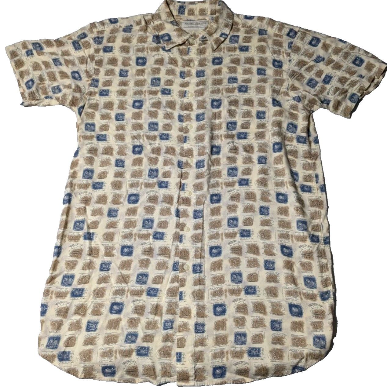 LLOYD VTG NATURAL EXCHANGE BY ALEXANDER LLOYD Men XLT Floral ICON GEO Rayon Shirt Size US XL / EU 56 / 4 - 2 Thumbnail