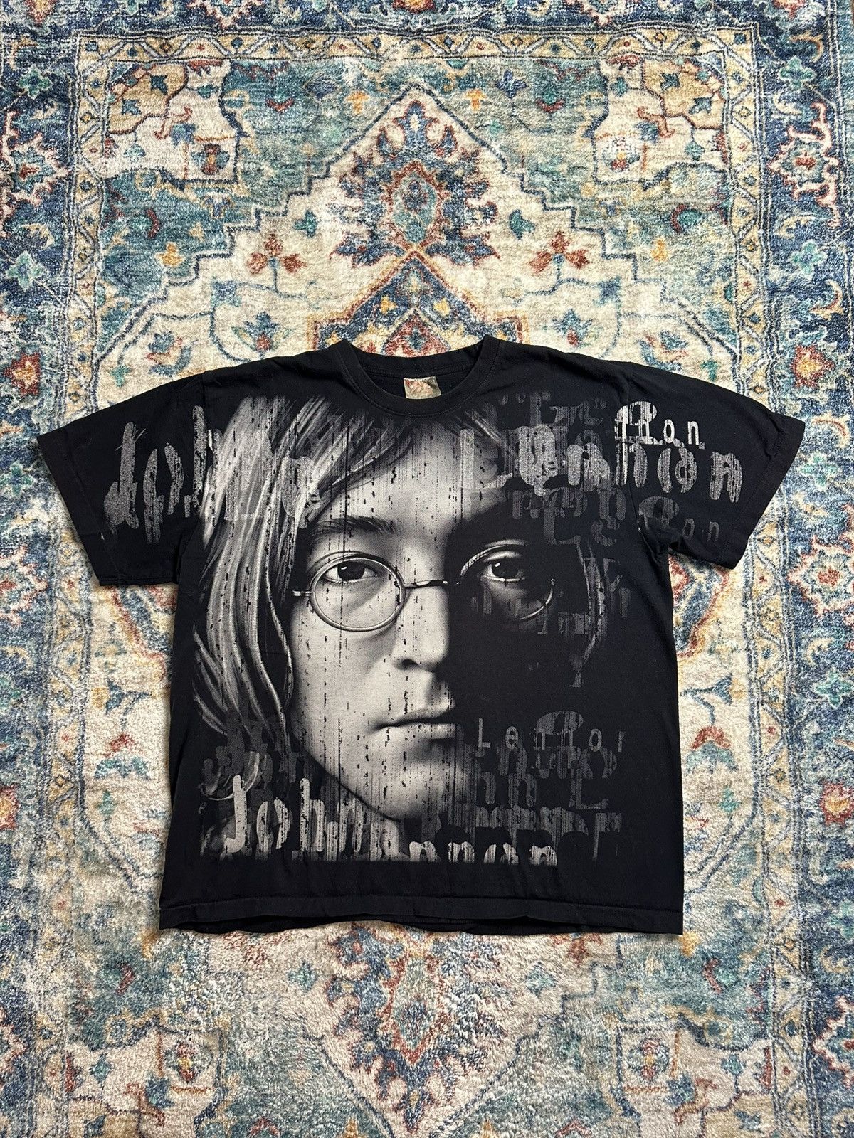 Band Tees × Vintage Vintage John Lennon Big Face All Over Print T-shirt Size XXL Size US XXL / EU 58 / 5 - 1 Thumbnail
