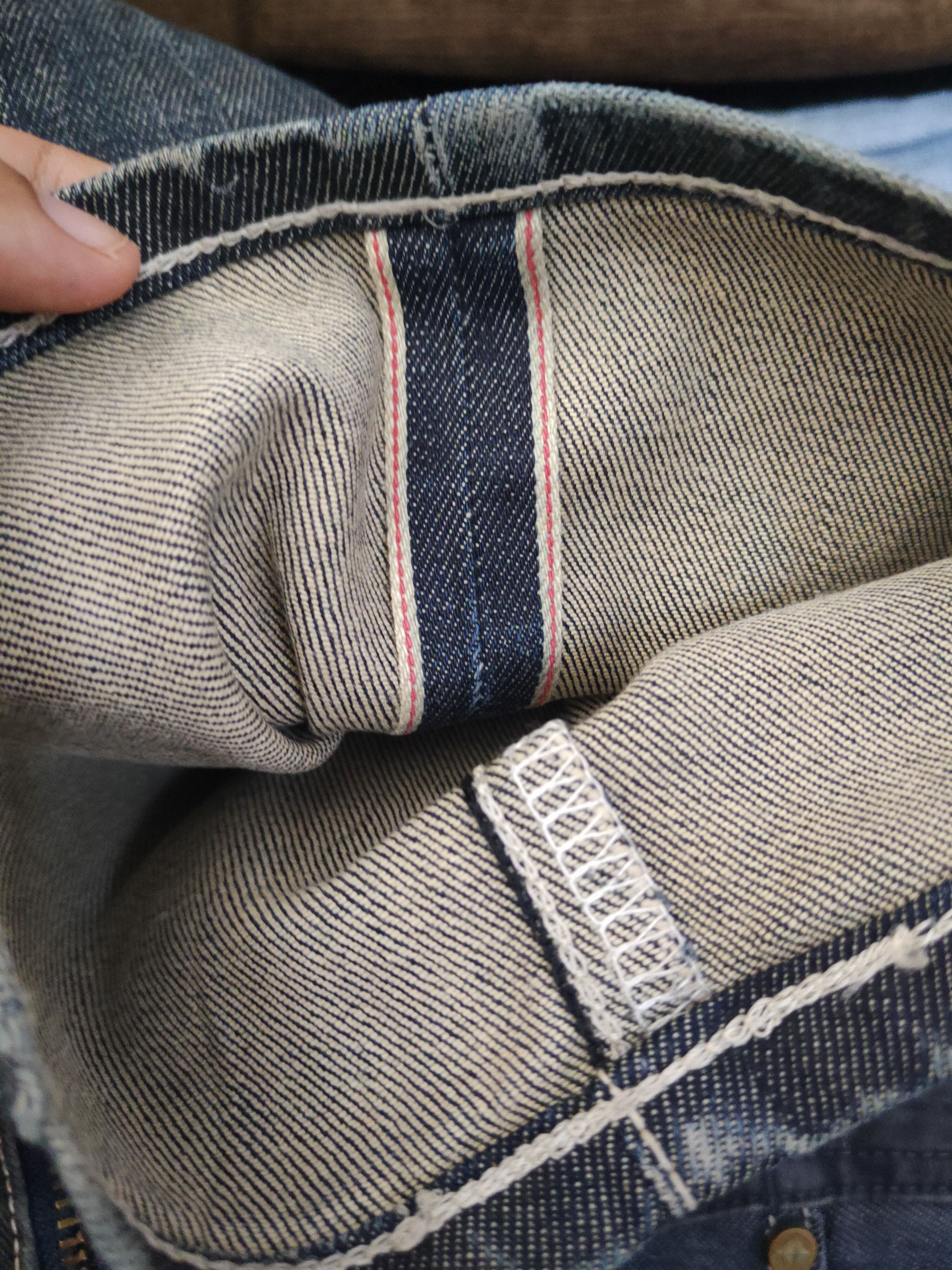 Anime Edwin X Bandai Gundam selvedge Ripped denim Jeans #W1723 Size US 35 - 13 Thumbnail