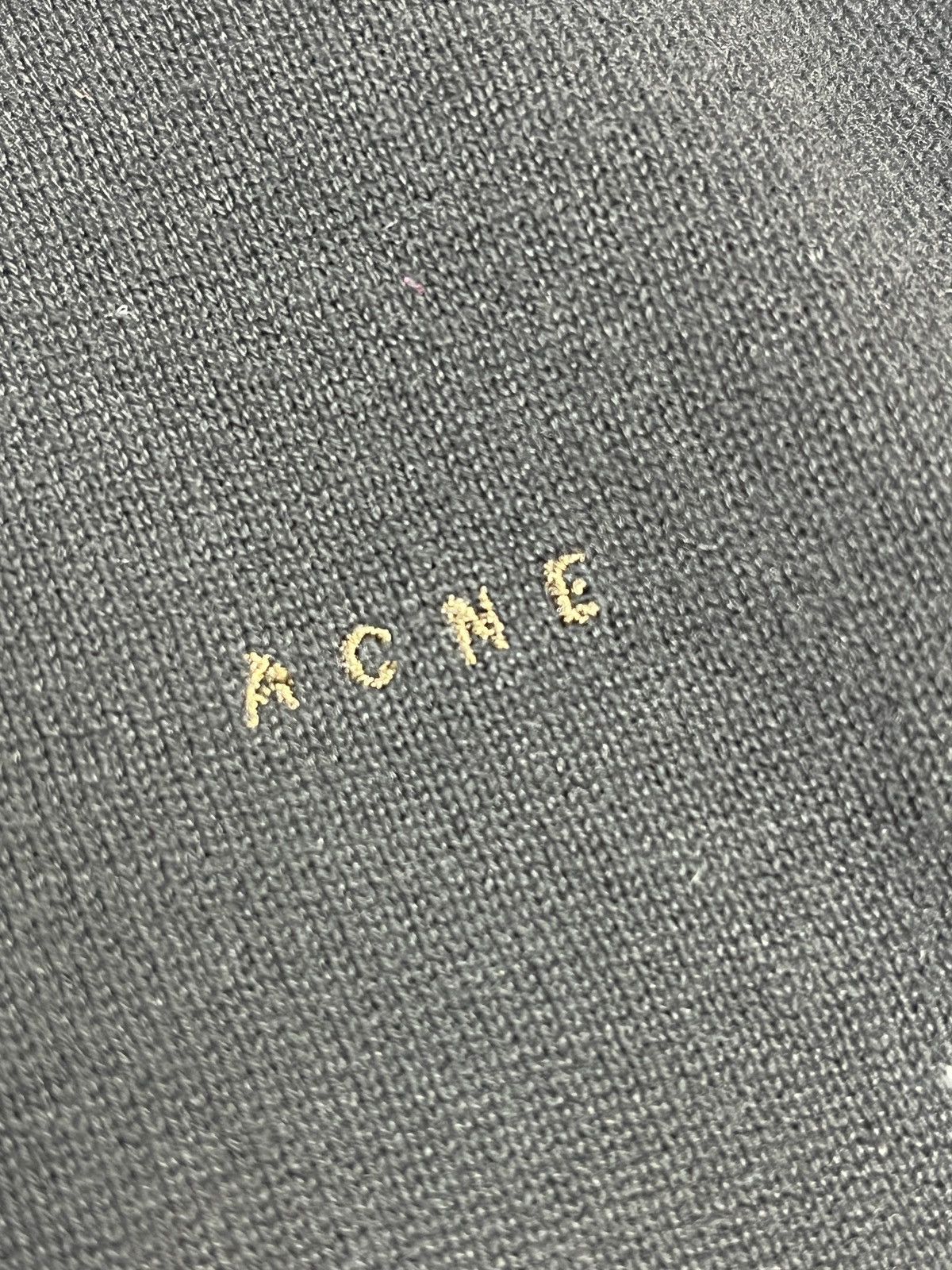 Acne Studios Acne Jeans Logo V-Neck Cotton Jumper Size US M / EU 48-50 / 2 - 3 Thumbnail