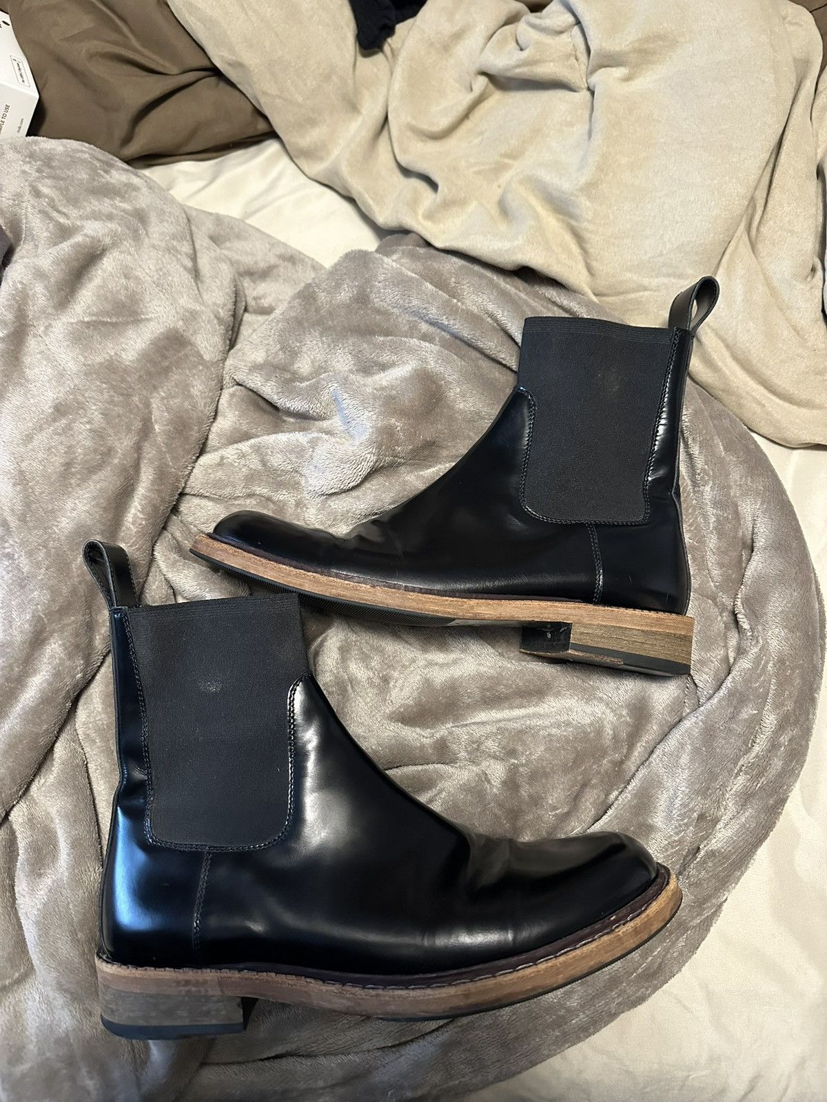 Acne Studios Men’s Acne Studios Leather Black Chelsea Boot Size 41eu 8us Size US 8 / EU 41 - 1 Thumbnail