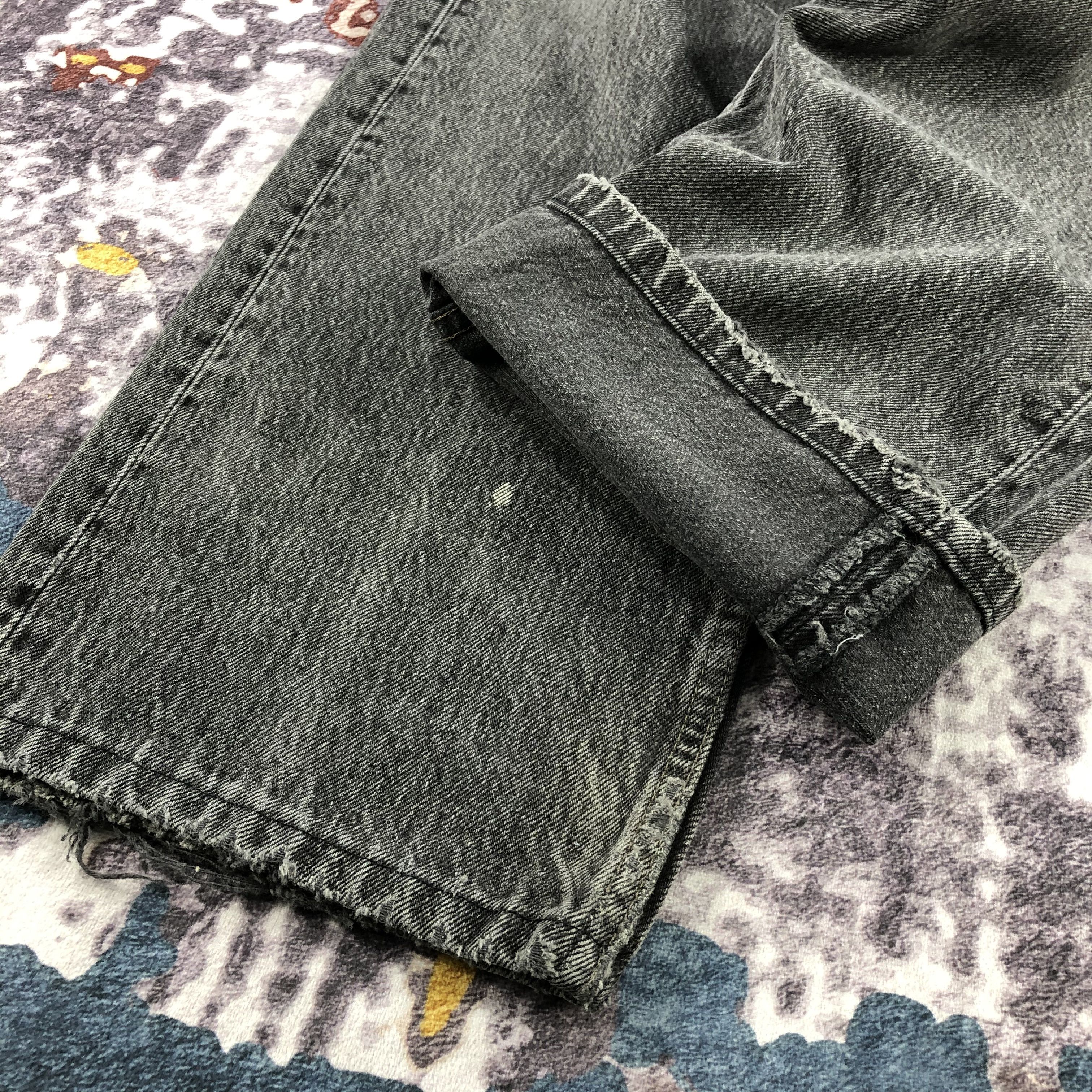 Levi's Vintage 90s Faded Black Levis 501 Jeans-JM2272 Size US 36 / EU 52 - 8 Thumbnail
