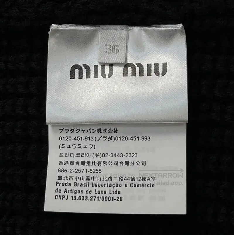 Miu Miu Miu Miu Black Cashmere Sweater with Floral Detail . Size M / US 6-8 / IT 42-44 - 6 Thumbnail