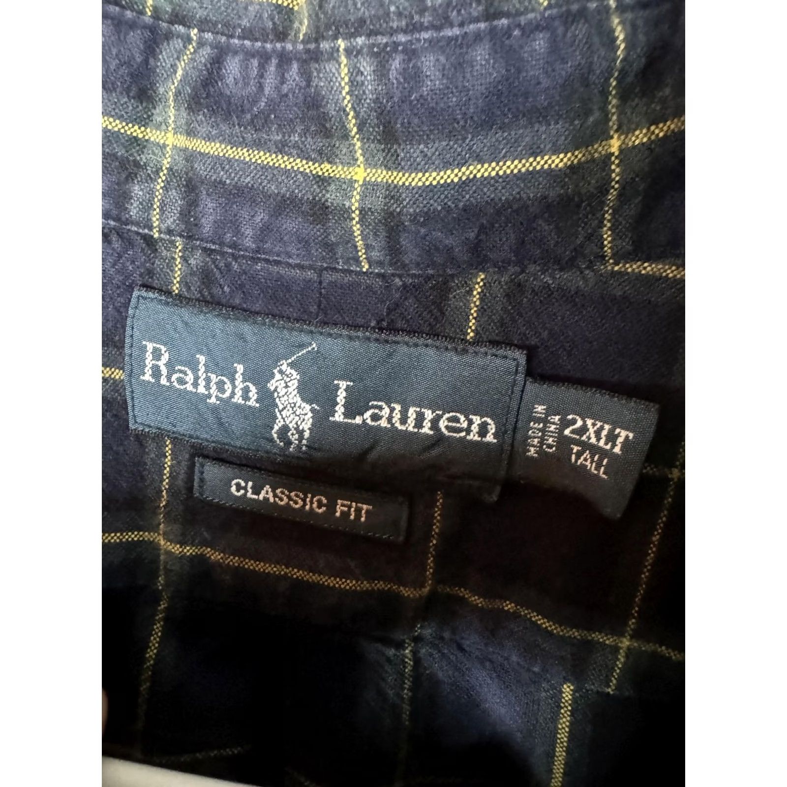 Ralph Lauren Ralph Lauren Shirt Mens 2XLT Blue Yellow Plaid Classic Fit Button-Down Casual Size US XXL / EU 58 / 5 - 7 Thumbnail
