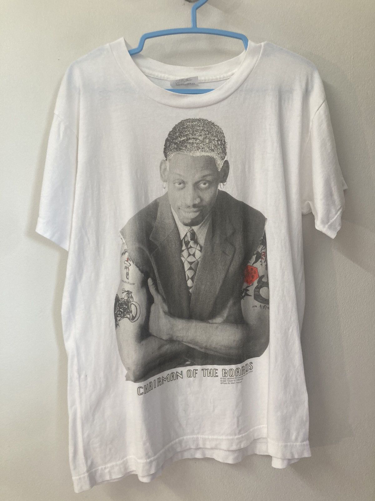NBA Vintage Dennis Rodman Glow-In-The-Dark T-Shirt Size US M / EU 48-50 / 2 - 1 Thumbnail