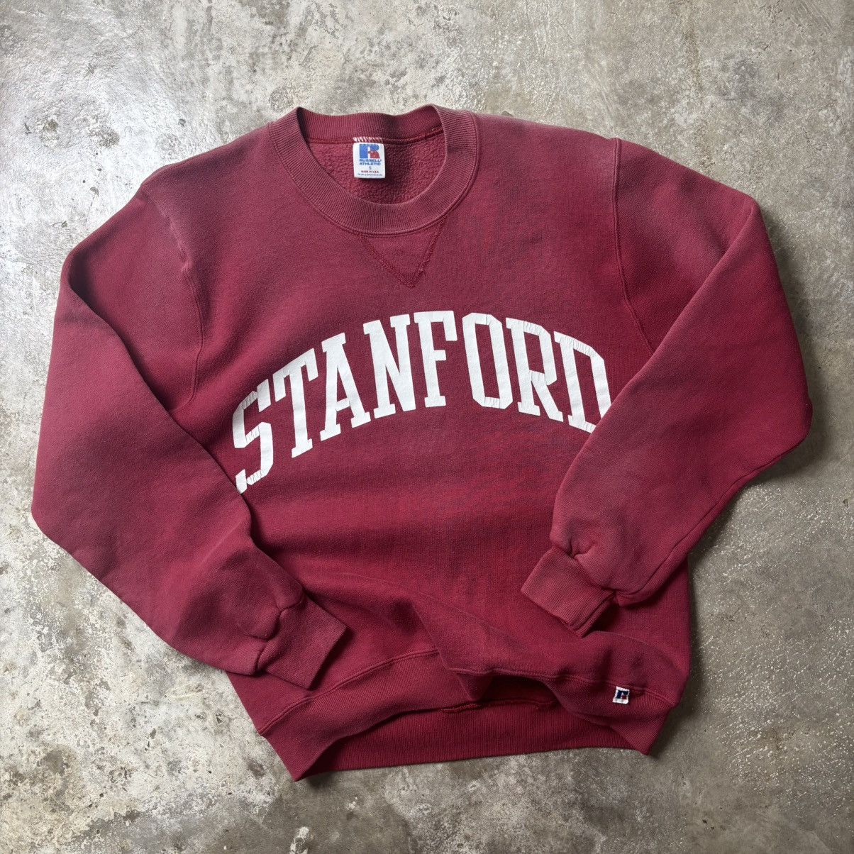 Russell Athletic × Vintage RUSSELL STANFORD FADED SWEATSHIRT Size US S / EU 44-46 / 1 - 1 Thumbnail
