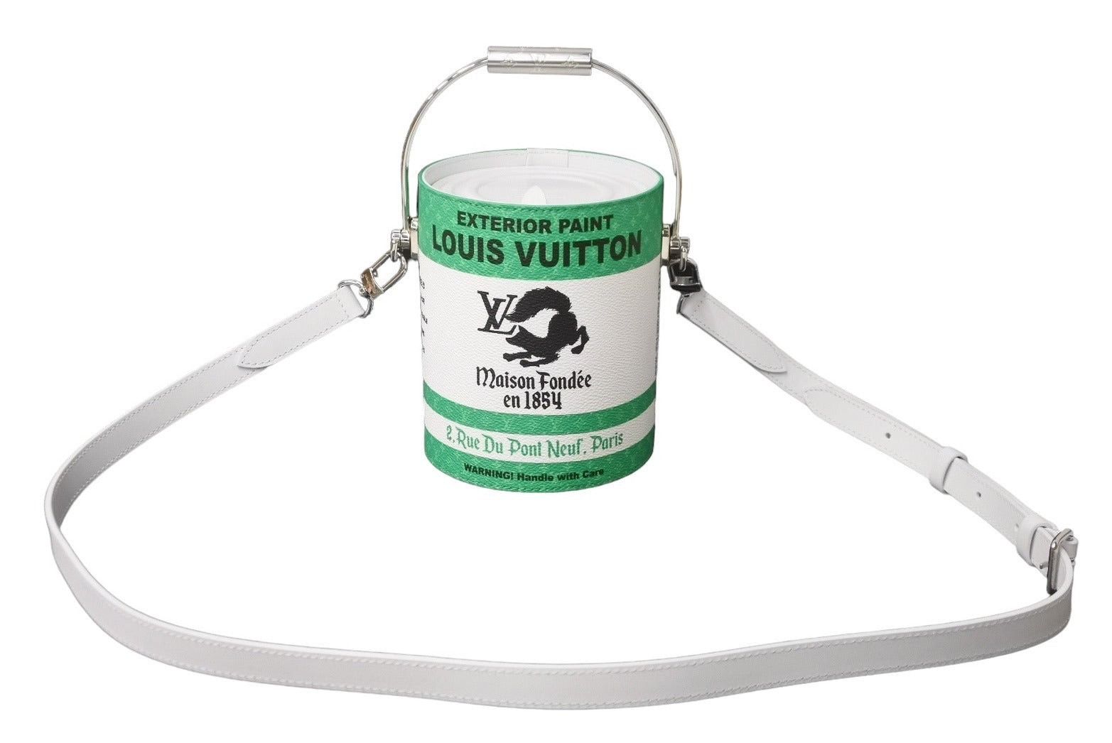 Louis Vuitton Paint Can 2Way Shoulder Bag in White, Men's