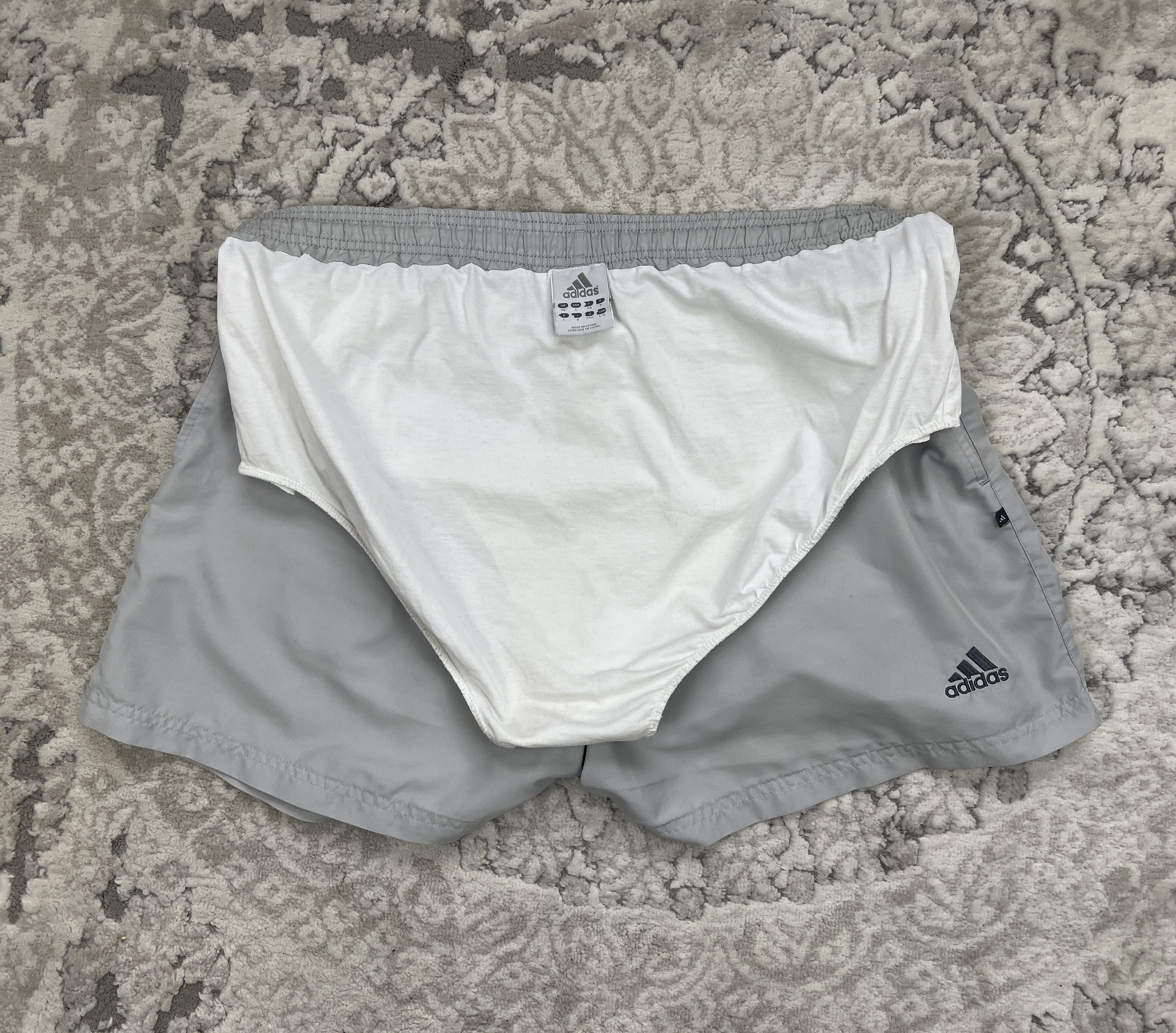 Adidas Adidas Y2K Light Grey Swim Shorts Size US 34 / EU 50 - 17 Thumbnail
