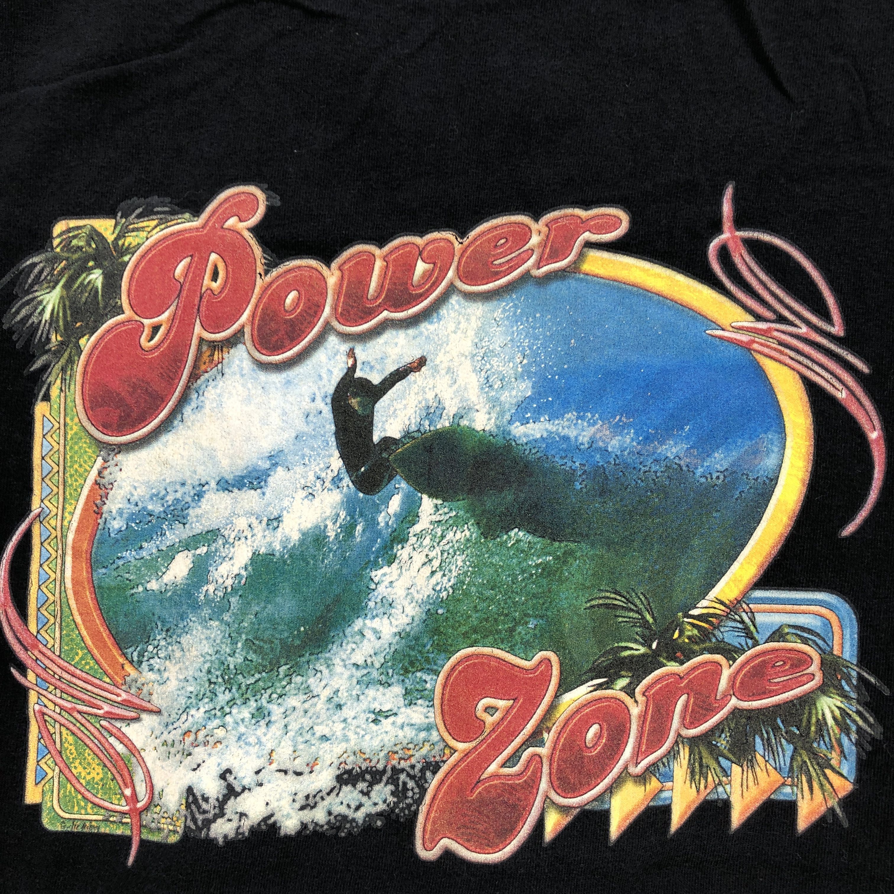 Vintage Vintage Y2K Power Zone T Shirt Surfwear Sportswear Tees Size US L / EU 52-54 / 3 - 4 Thumbnail