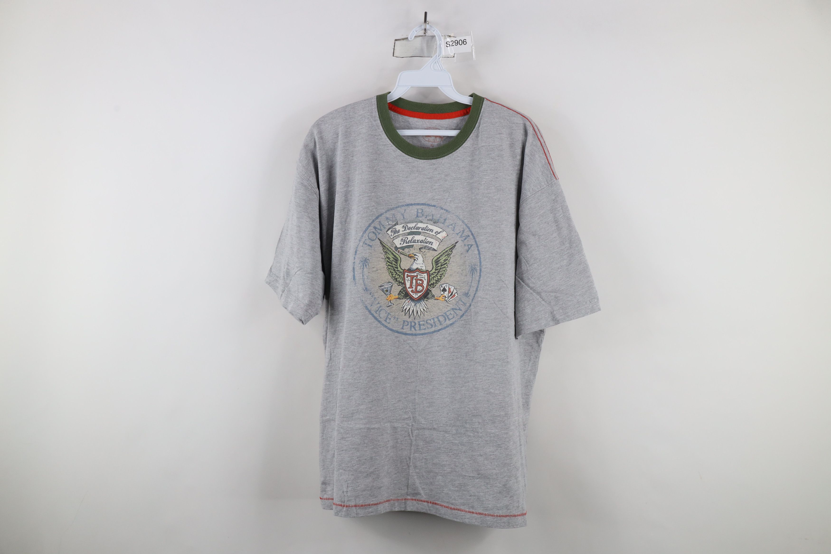 Tommy Bahama × Vintage Vintage Tommy Bahama Declaration of Relaxation T-Shirt Size US XL / EU 56 / 4 - 1 Thumbnail