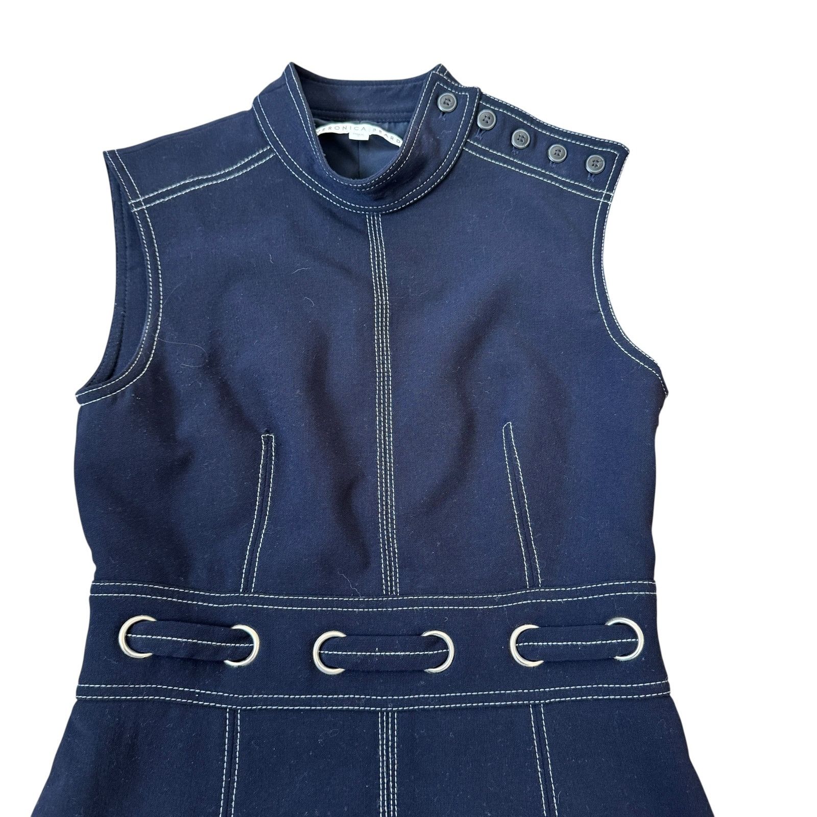 Veronica Beard Veronica Beard Nico Dress Dark Navy Size XS / US 0-2 / IT 36-38 - 5 Thumbnail