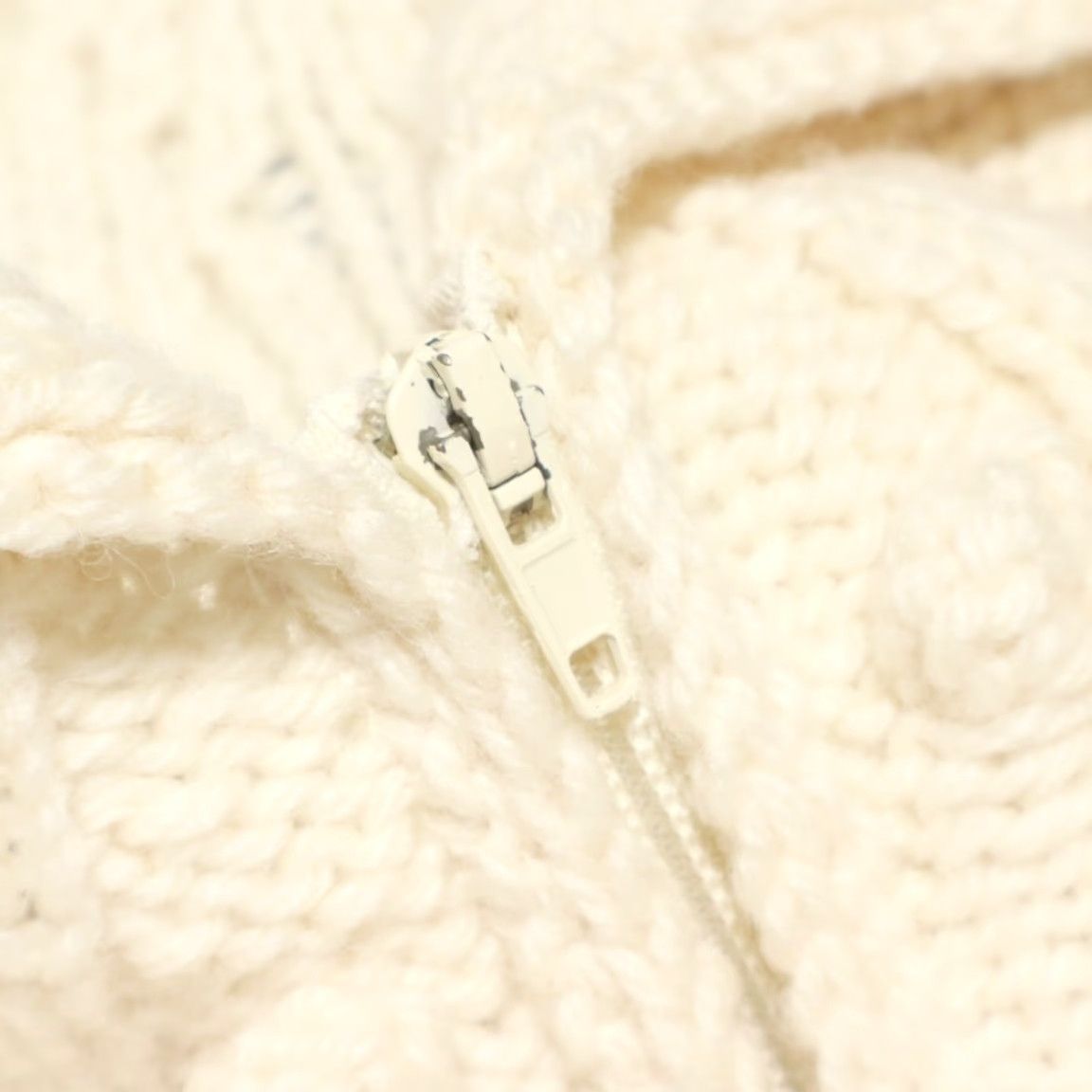 Vintage Avoca Handweavers Full Zip Handknit Wool Solid Long Sleeve Sweater Natural Women's S Shirt Size S / US 4 / IT 40 - 7 Thumbnail
