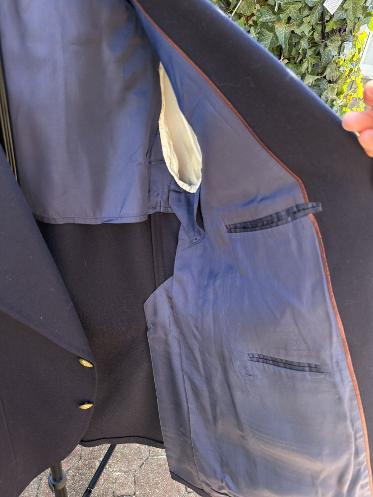 Vintage Vintage Dark Blue Wool Custom Made Miltary Blazer Button Size 42L - 8 Thumbnail