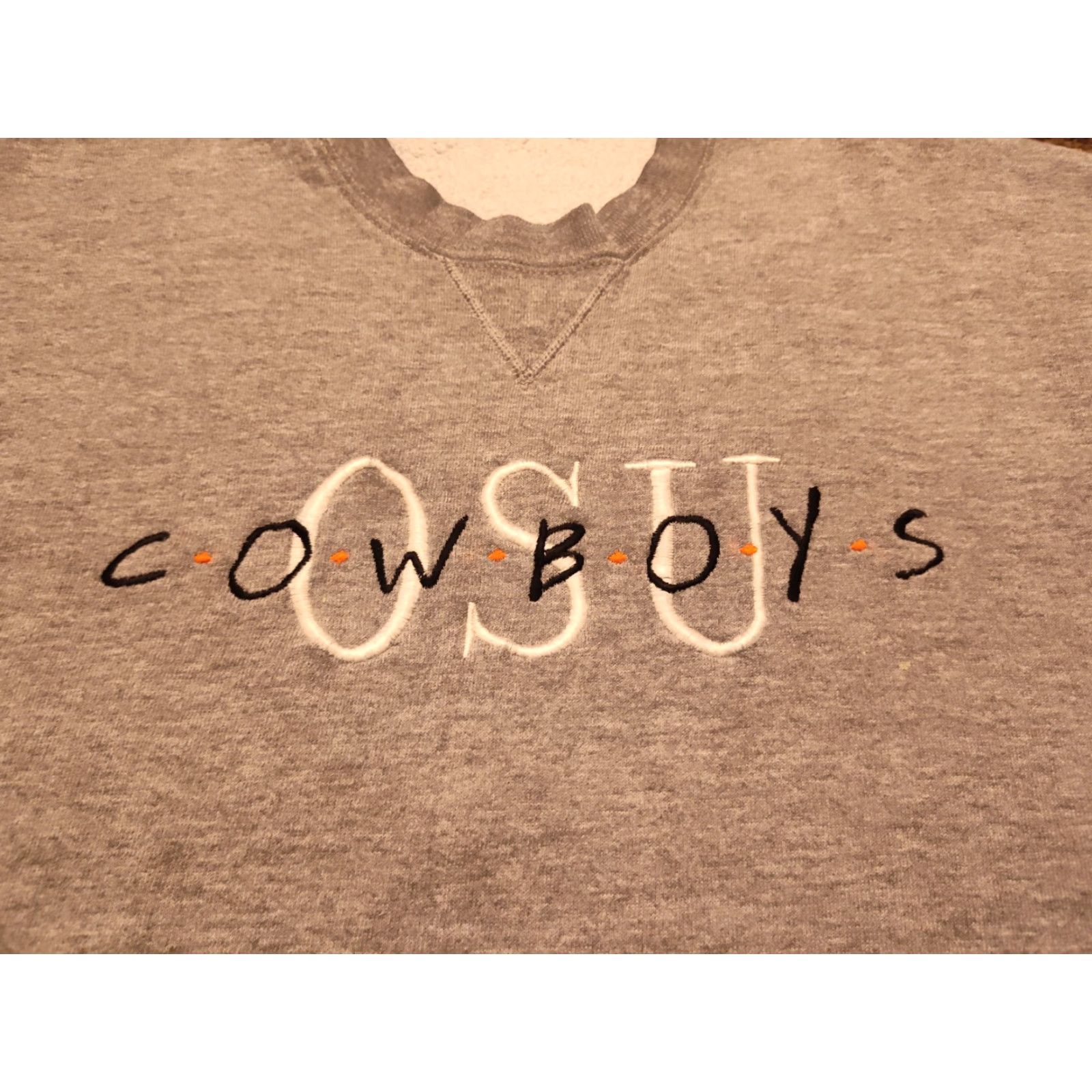 Vintage Vtg Russell Oklahoma State Cowboys OSU Crewneck Sweatshirt Gray Name Spellout Size US M / EU 48-50 / 2 - 6 Thumbnail