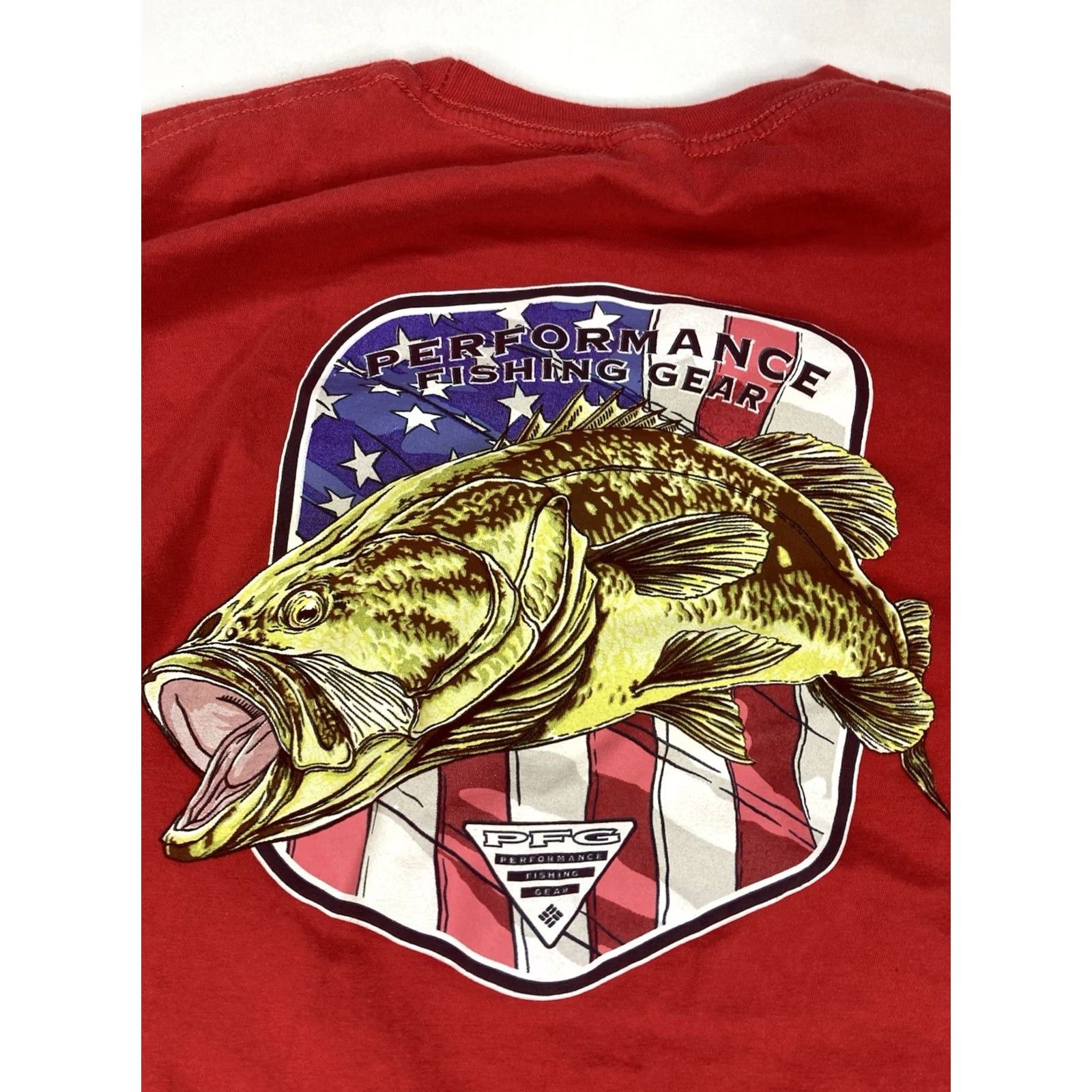 Vintage Columbia PFG Performance Fishing Gear Fish Graphic T-shirt Men XL Red Size US M / EU 48-50 / 2 - 2 Thumbnail
