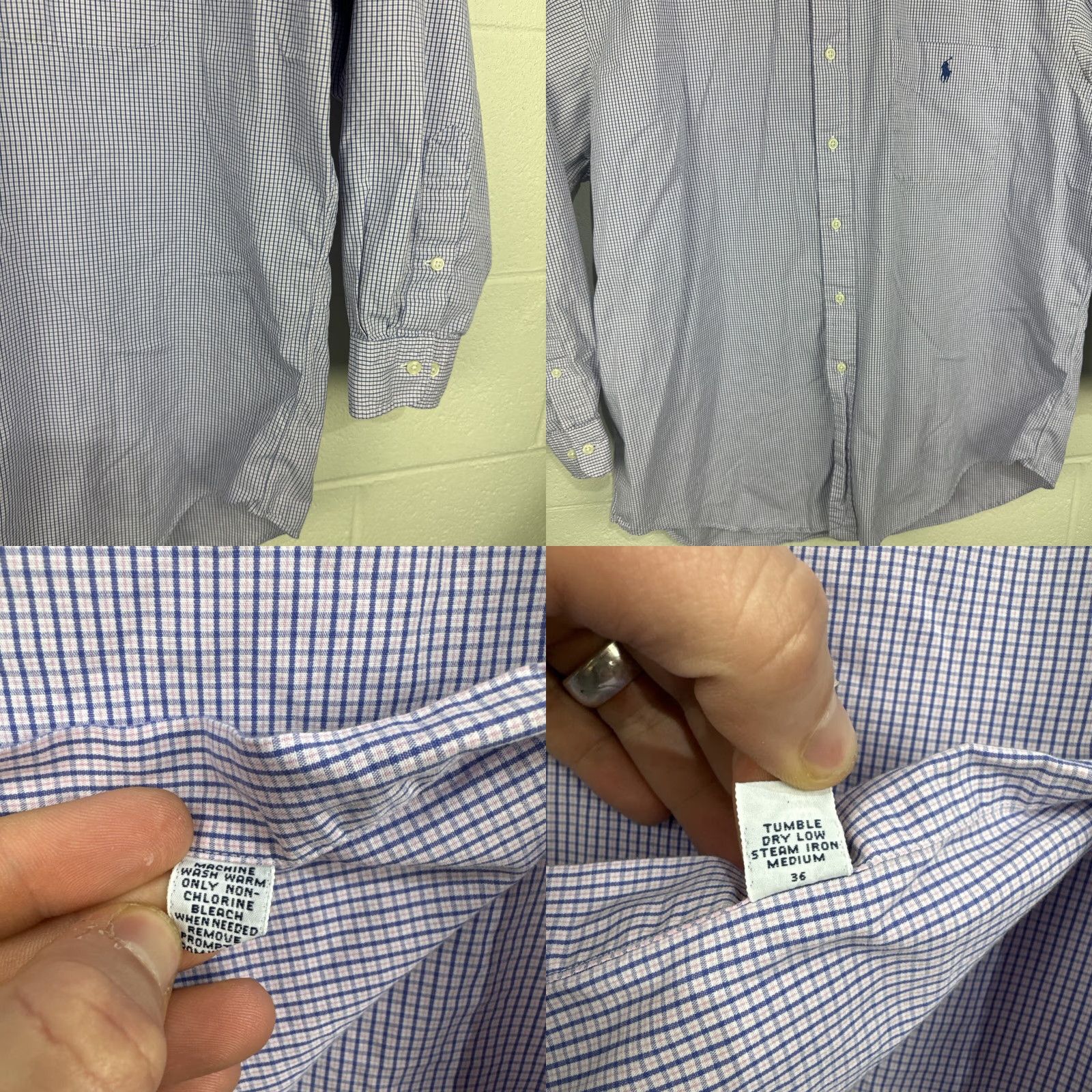Polo Ralph Lauren Polo Ralph Lauren Long Sleeve Shirt Men's Yarmouth Oxford Button Down Check 17 Multicolor Regular Chest 54" Pony Logo Embroidered Barrel Cuff Size US XL / EU 56 / 4 - 8 Thumbnail
