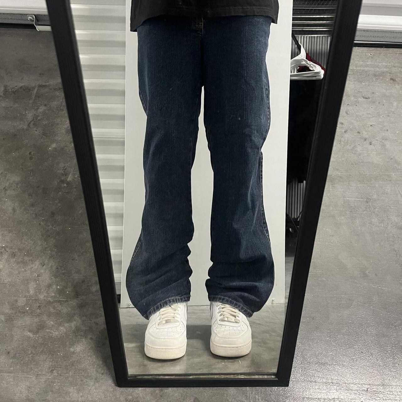 Vintage Vintage Y2K/2000s Flared Baggy Streetwear Dark Wash Denim Jeans! Size US 34 / EU 50 - 1 Thumbnail