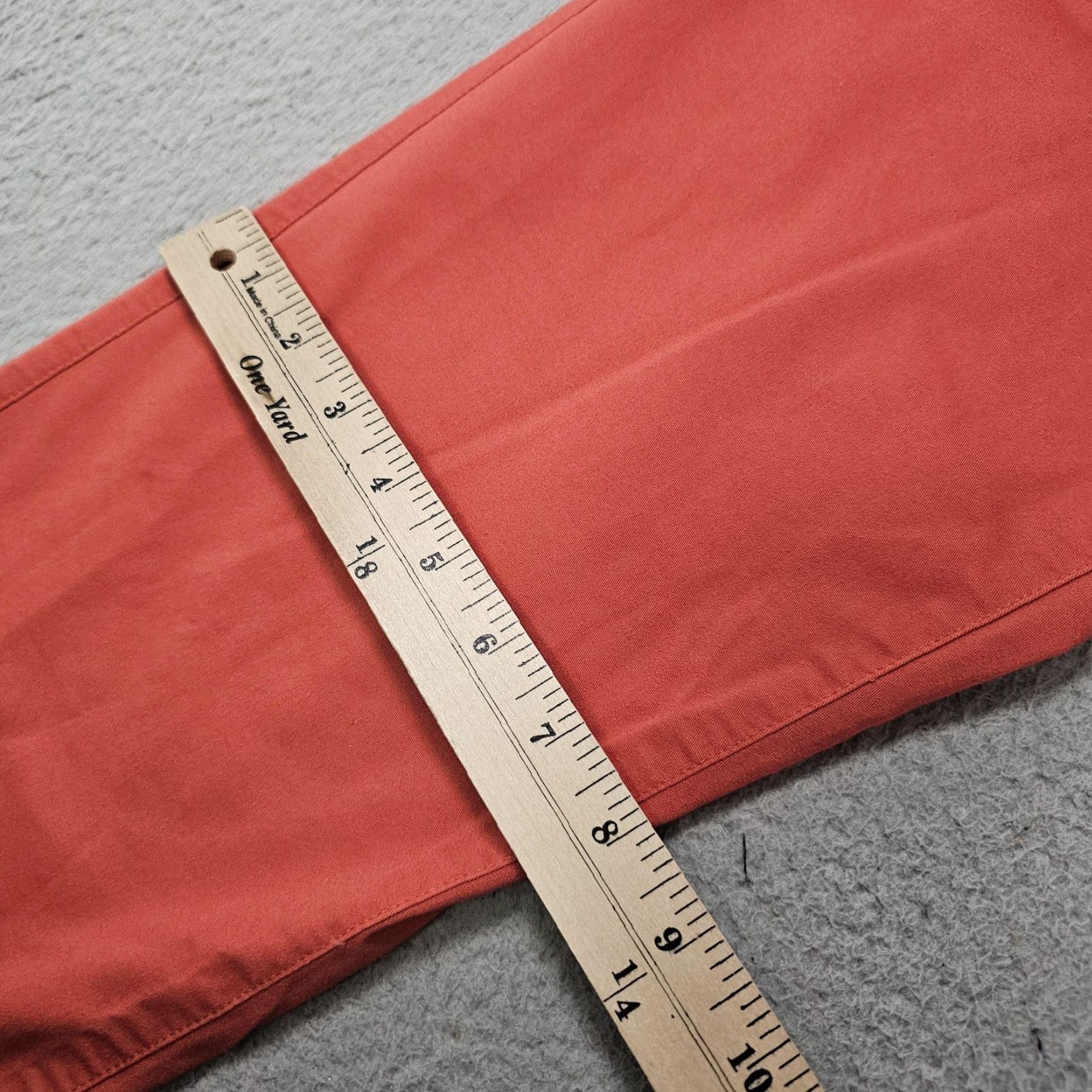 Bonobos Bonobos Chino Pants Mens 29x32 Slim Stretch Cotton Casual Tapered Leg Orange Solid Front Zip Pockets Mens Size US 29 - 5 Thumbnail