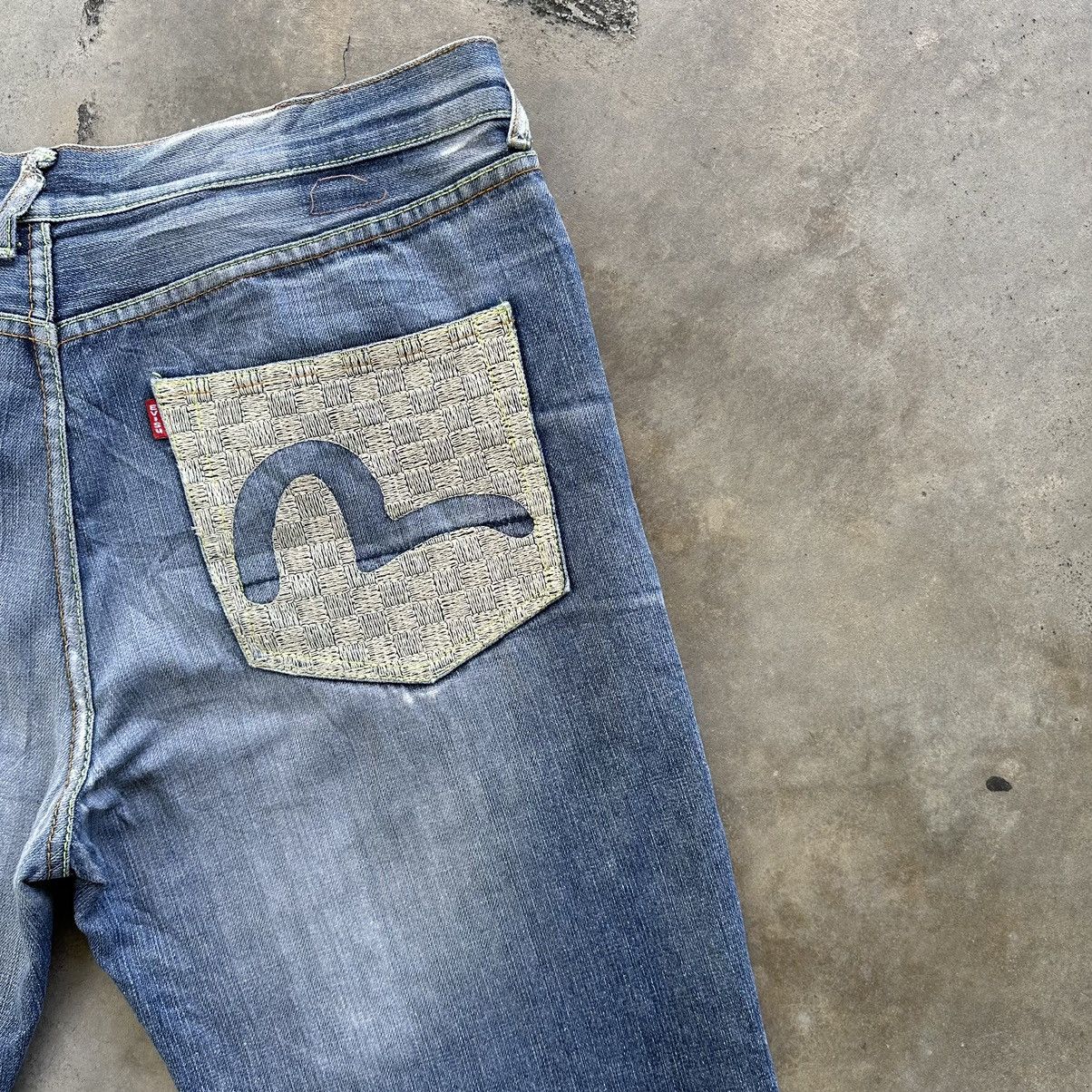 Evisu Vintage Japanese EVISU Faded Denim Indigo Pant Jean W39 Size US 39 - 5 Thumbnail