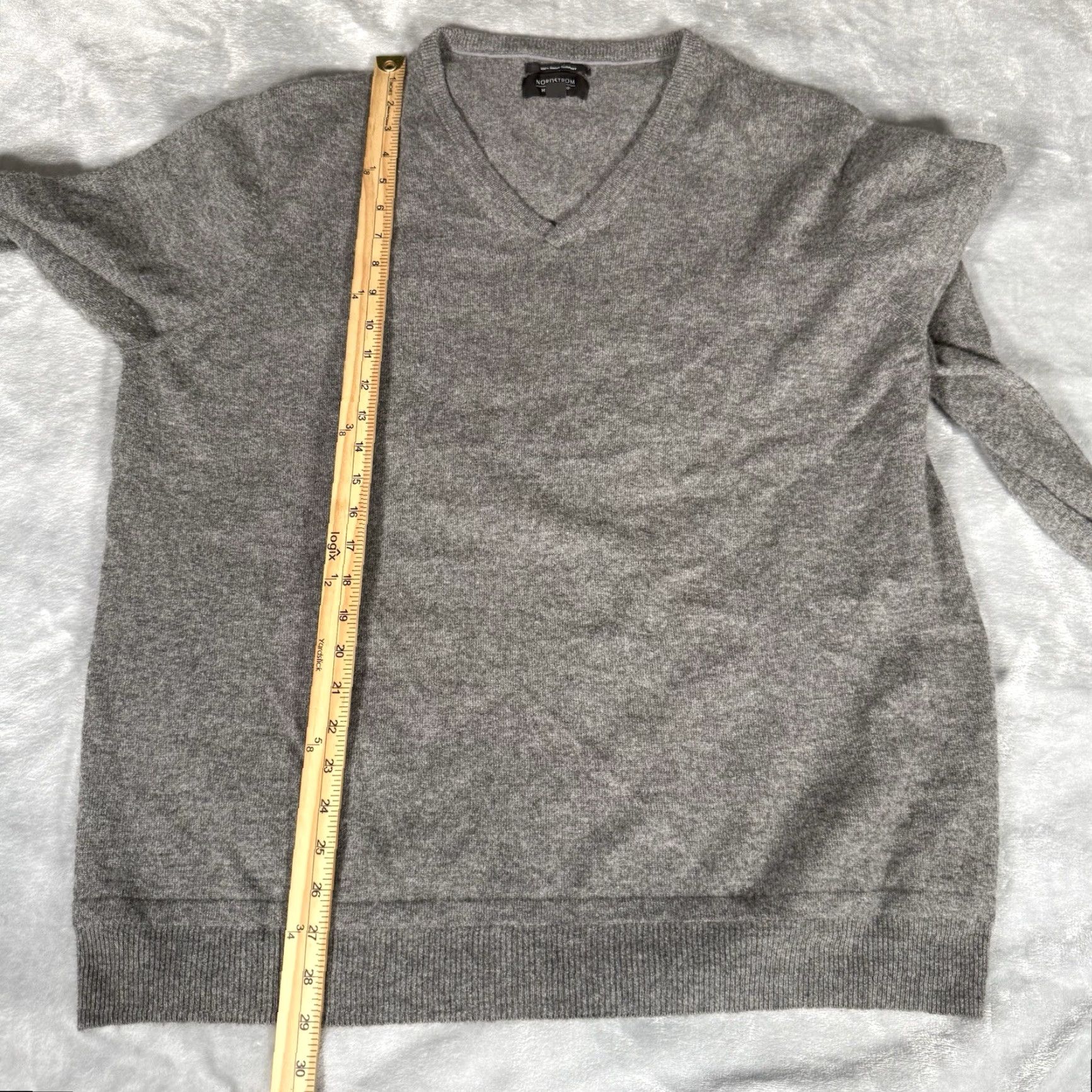 Nordstrom Nordstrom Italian Cashmere Sweater Mens 2XL V Neck Lightweight Preppy Knit Gray Size US XXL / EU 58 / 5 - 7 Thumbnail