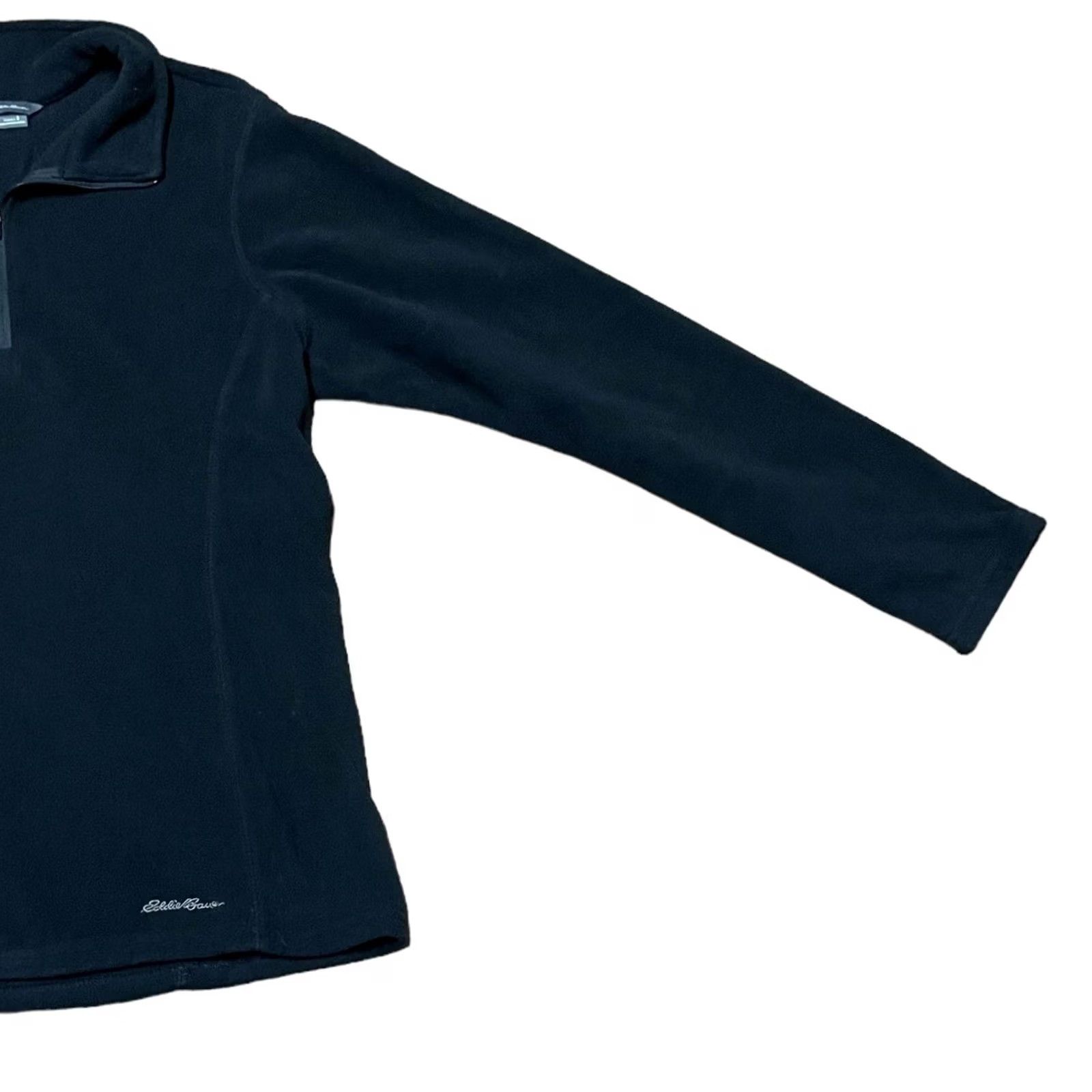 Eddie Bauer Eddie Bauer Black Full Zip Fleece Jacket Women’s Sz Small Long Sleeve Regular Fit Mid-Length Outdoor Classic Sweater Coat Size S / US 4 / IT 40 - 3 Thumbnail