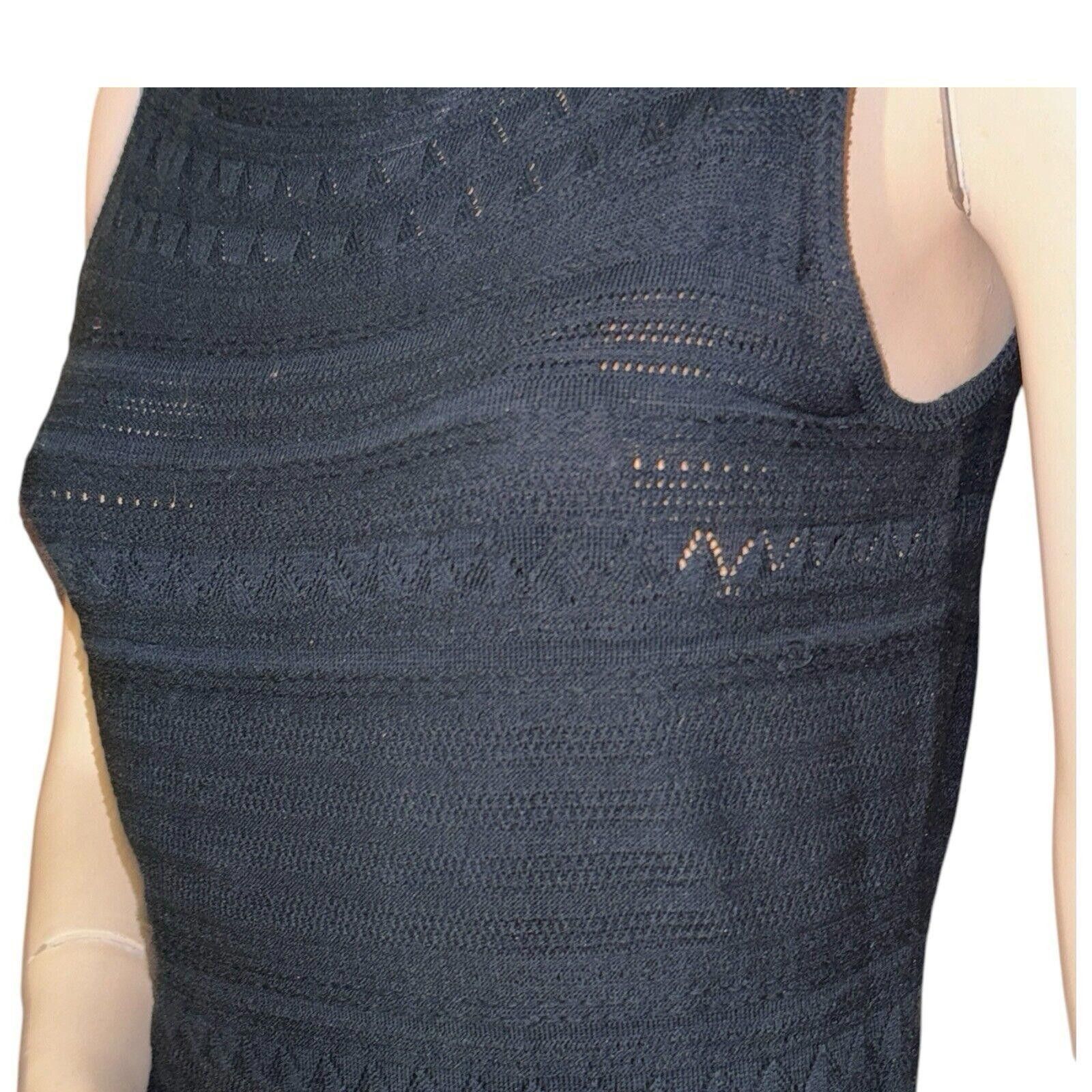 Polo Ralph Lauren NWT Ralph Lauren Black Pointelle Knit Sweater LBD Dress Sz M Size M / US 6-8 / IT 42-44 - 4 Thumbnail