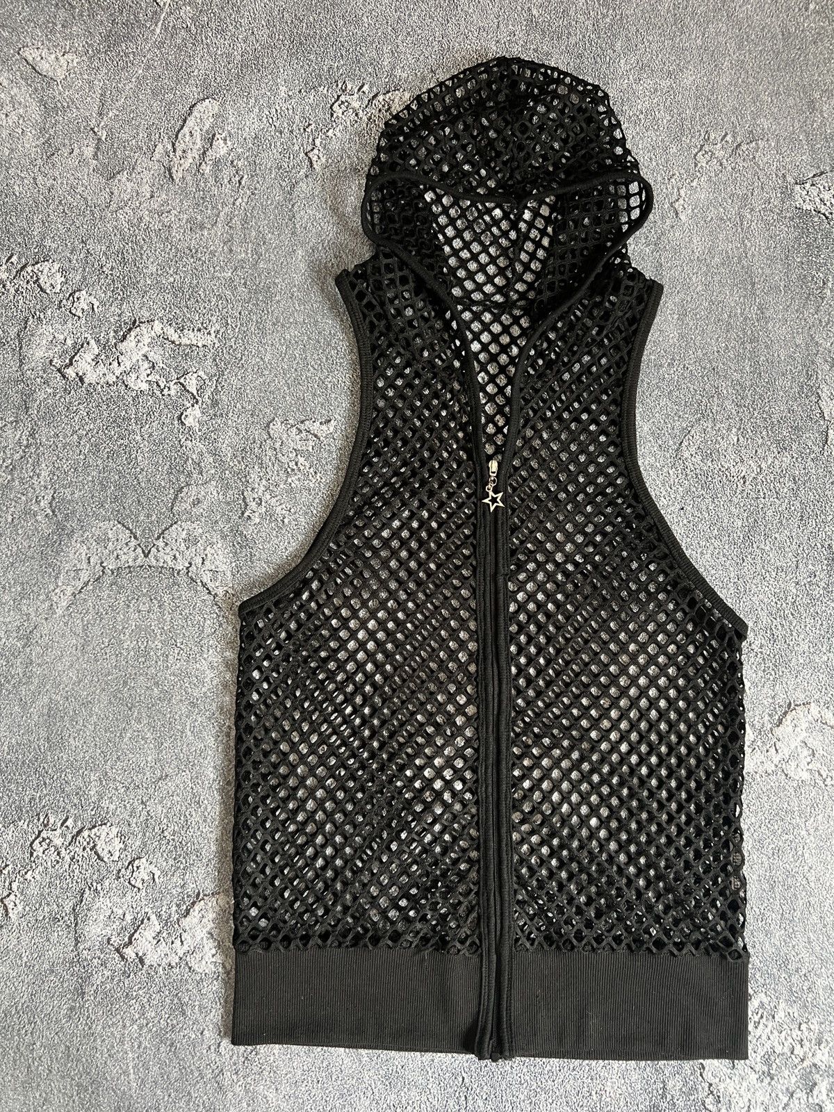 Japanese Brand Y2K mesh tank top hooded zip rave avant garde gothic Size M / US 6-8 / IT 42-44 - 3 Thumbnail