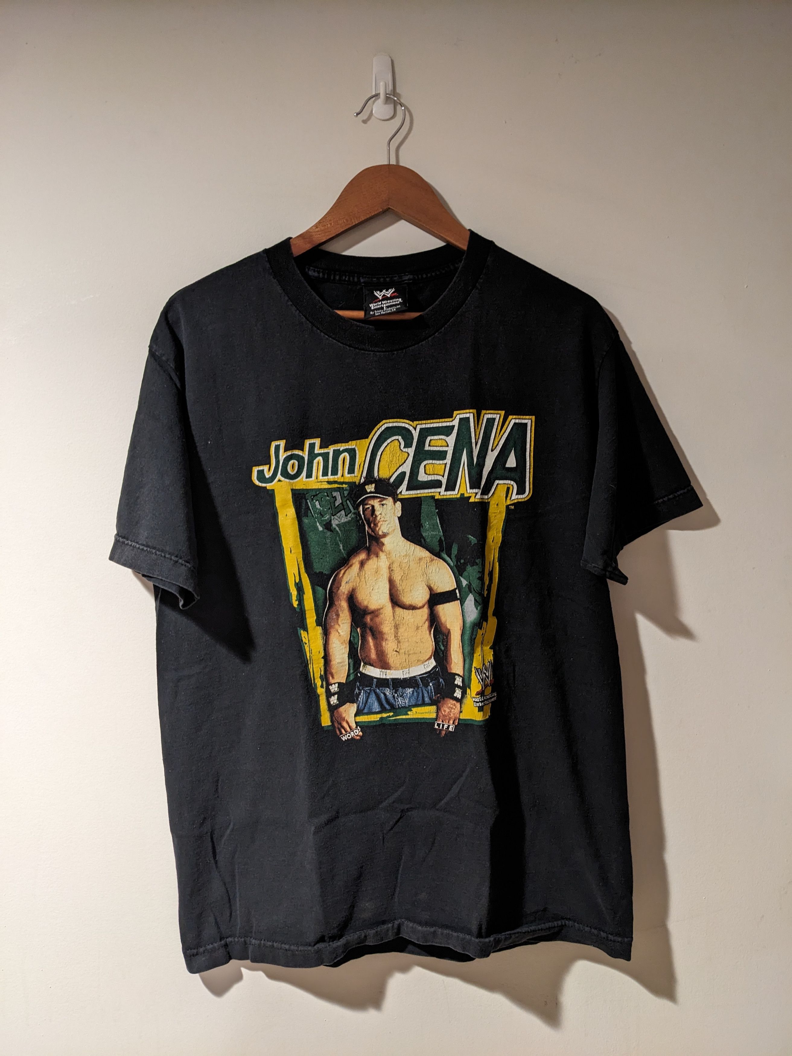 image of Vintage 2005 John Cena Wwe If You Want Some Large T-Shirt in Black, Men's