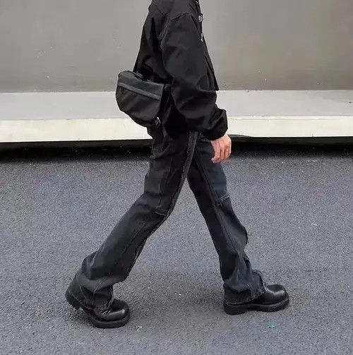 Japanese Brand × Jean Vintage raw edge washed black micro-flared jeans Size US 32 / EU 48 - 2 Thumbnail