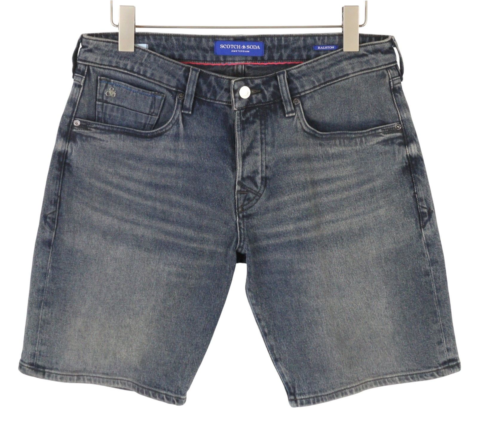 RALSTON W32 Blue Faded Stretch Shorts 88592