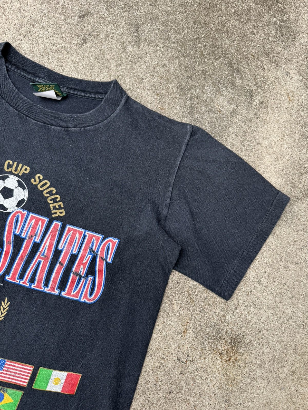 Vintage Vtg 90’s World Cup USA 1994 Faded Black Graphic Tee Boxy S Size US S / EU 44-46 / 1 - 4 Thumbnail
