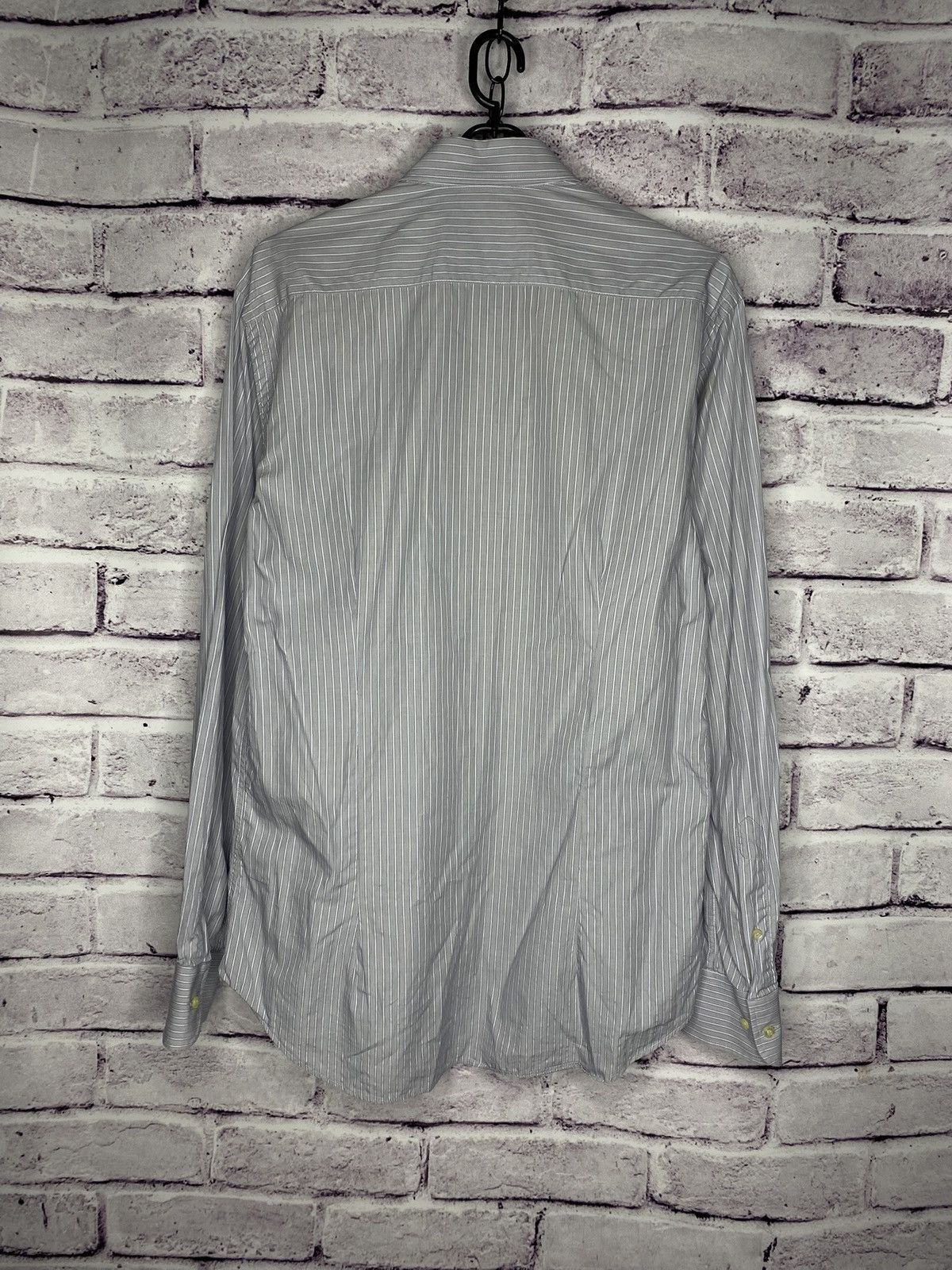 Etro Mens Vintage Gray Etro Luxury Striped Shirts Button Up Size US M / EU 48-50 / 2 - 8 Thumbnail