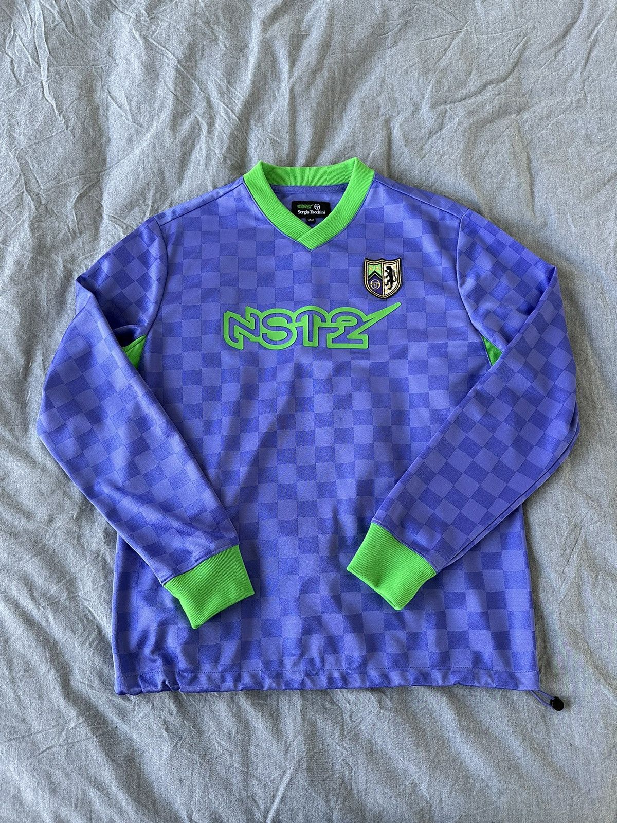 Sergio Tacchini Sergio Tacchini ASAP Nast Purple Green Checker Futbol Jersey Size US M / EU 48-50 / 2 - 1 Thumbnail
