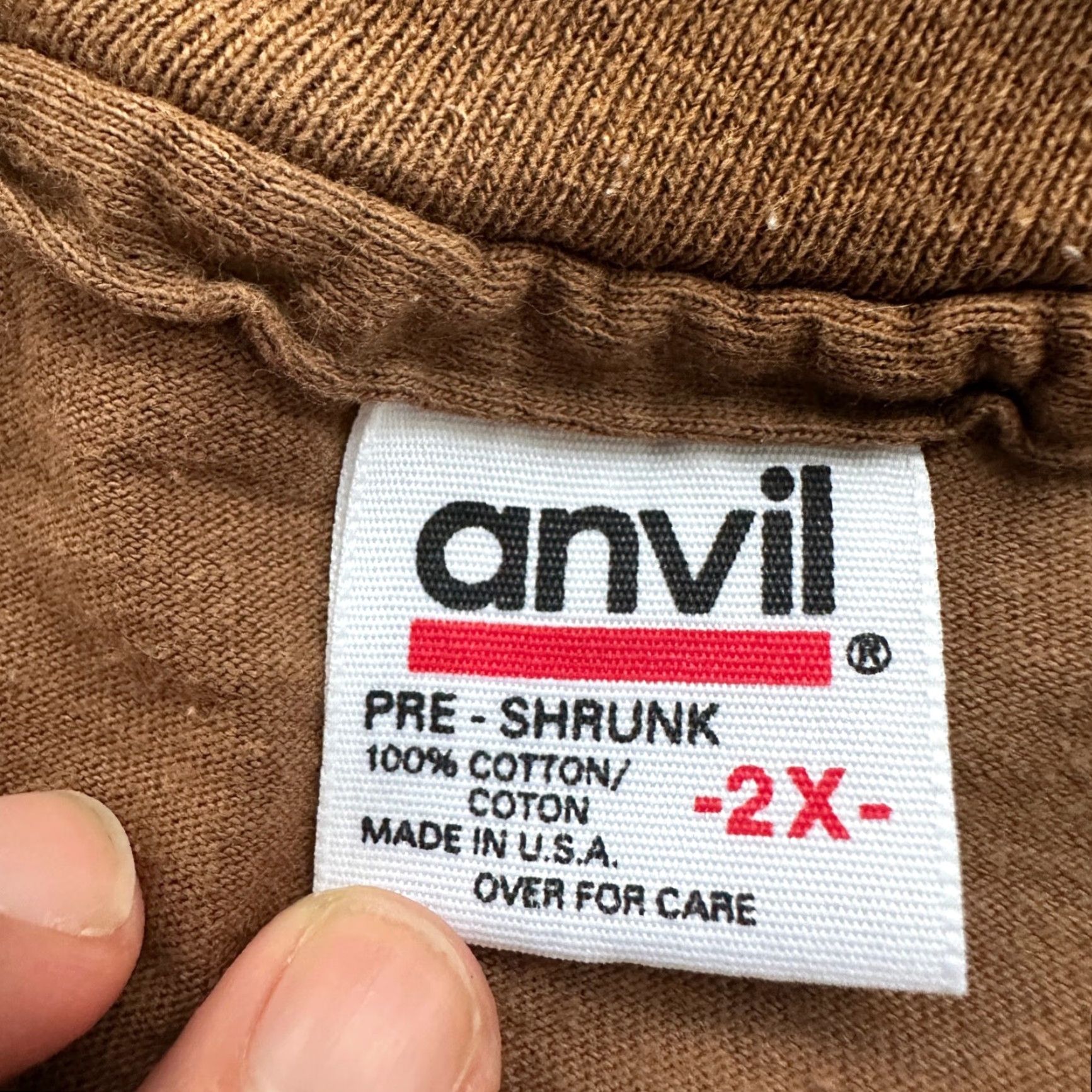 Anvil VINTAGE Anvil Men's T-Shirt 2XL Crew Neck Short Sleeve Brown Dog Boot Hill Dodge City Kansas 70s 80s 90s Country Size US XXL / EU 58 / 5 - 3 Thumbnail