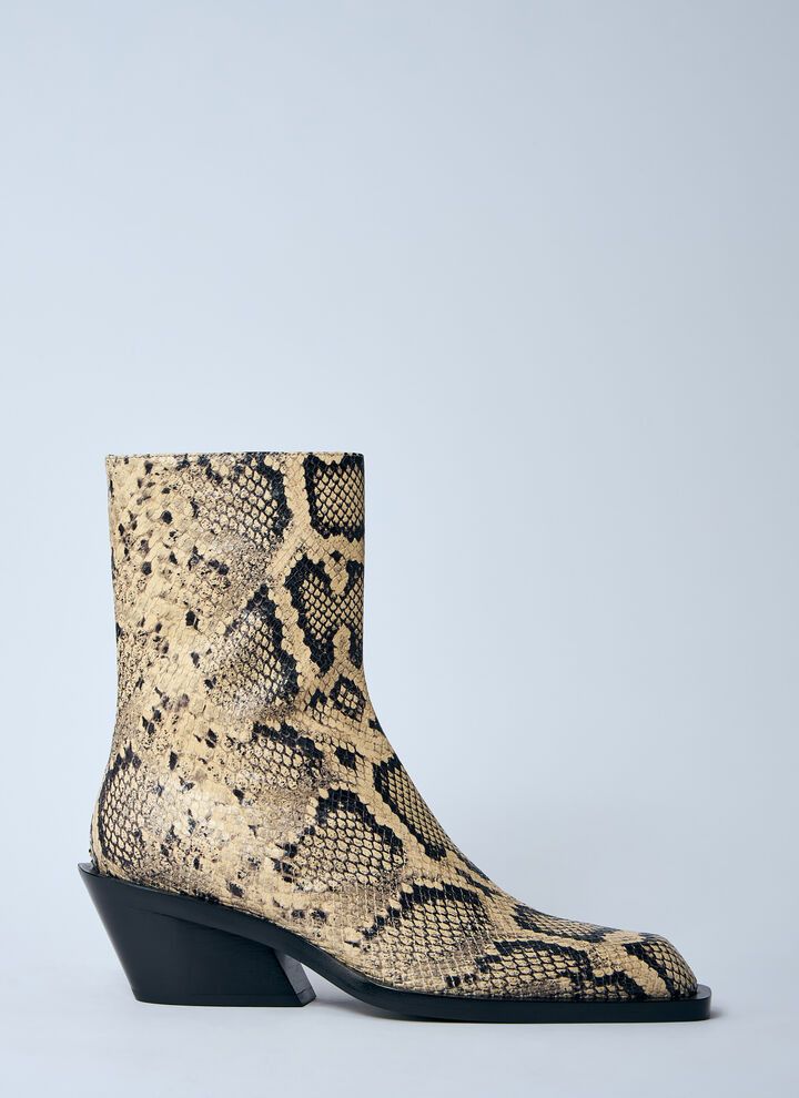 Jil Sander o1loc1c0426 Embossed Leather Boots in Python/Multi Size US 10 / IT 40 - 1 Thumbnail