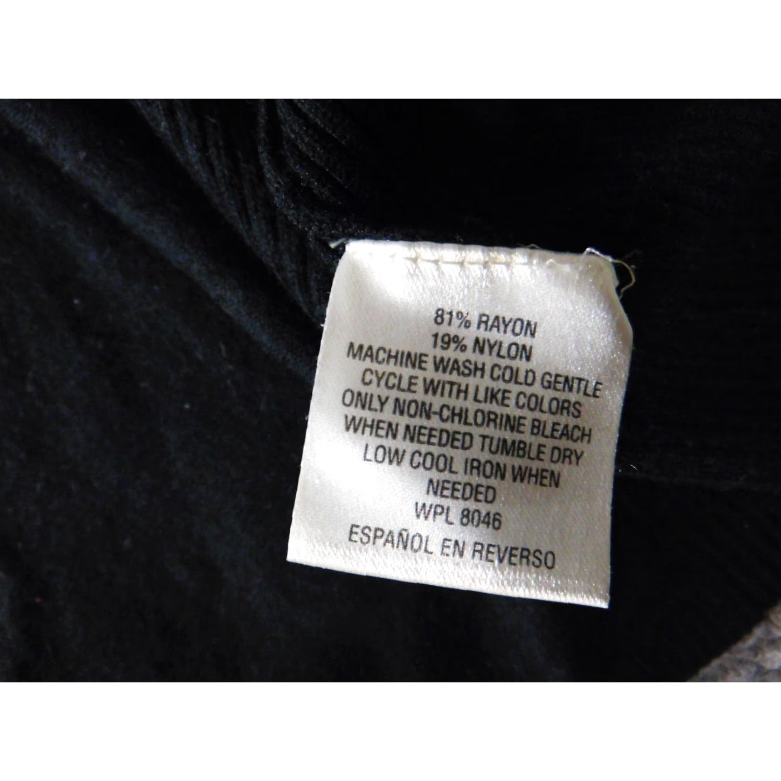 JM Collection JM Collection Womens Sweater XL Black Pullover Round Neck Stretch Rayon Nylon Knit Classic Regular Knitwear Pullover Womens Fashion Options: None Size XL / US 12-14 / IT 48-50 - 7 Thumbnail
