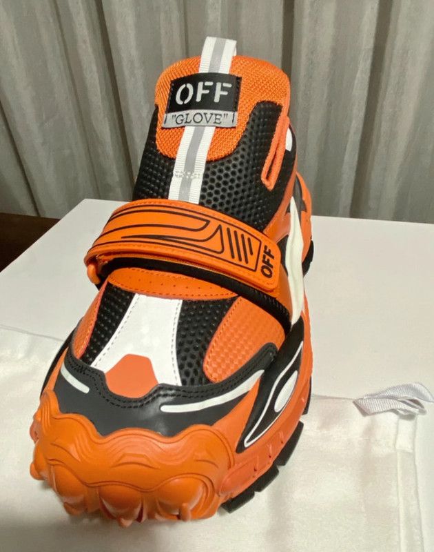 Off-White Off-White Glove Slip On Orange / Black Sneakers Size US 9 / EU 42 - 6 Thumbnail